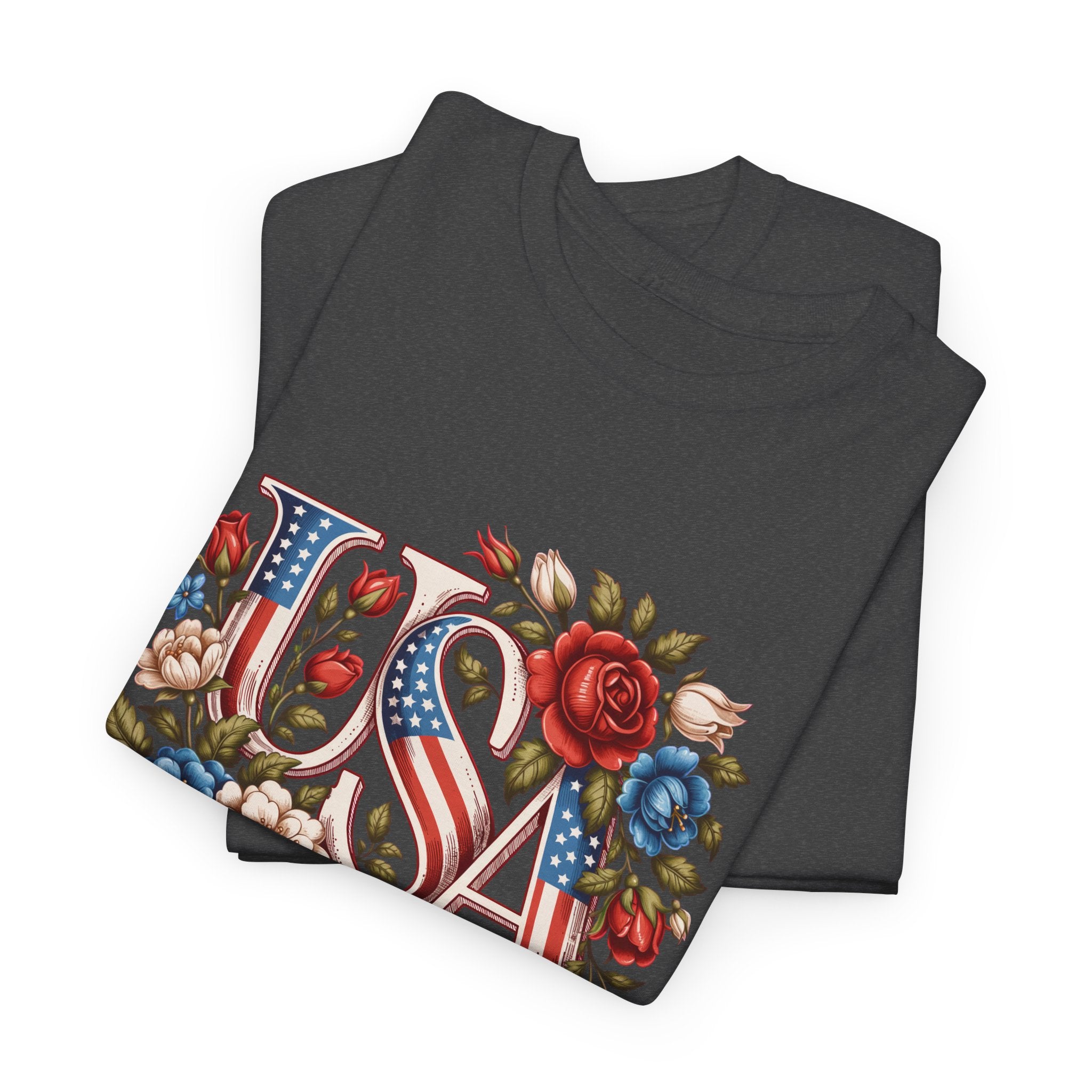 USA Floral 'Land of the Free' T-Shirt