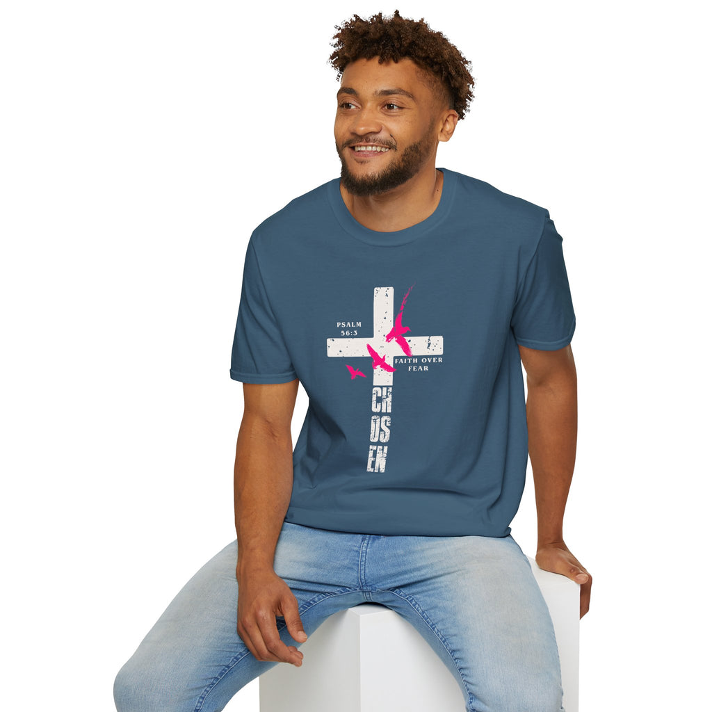 Faith Over Fear Cross T‑Shirt - Psalm 56:3