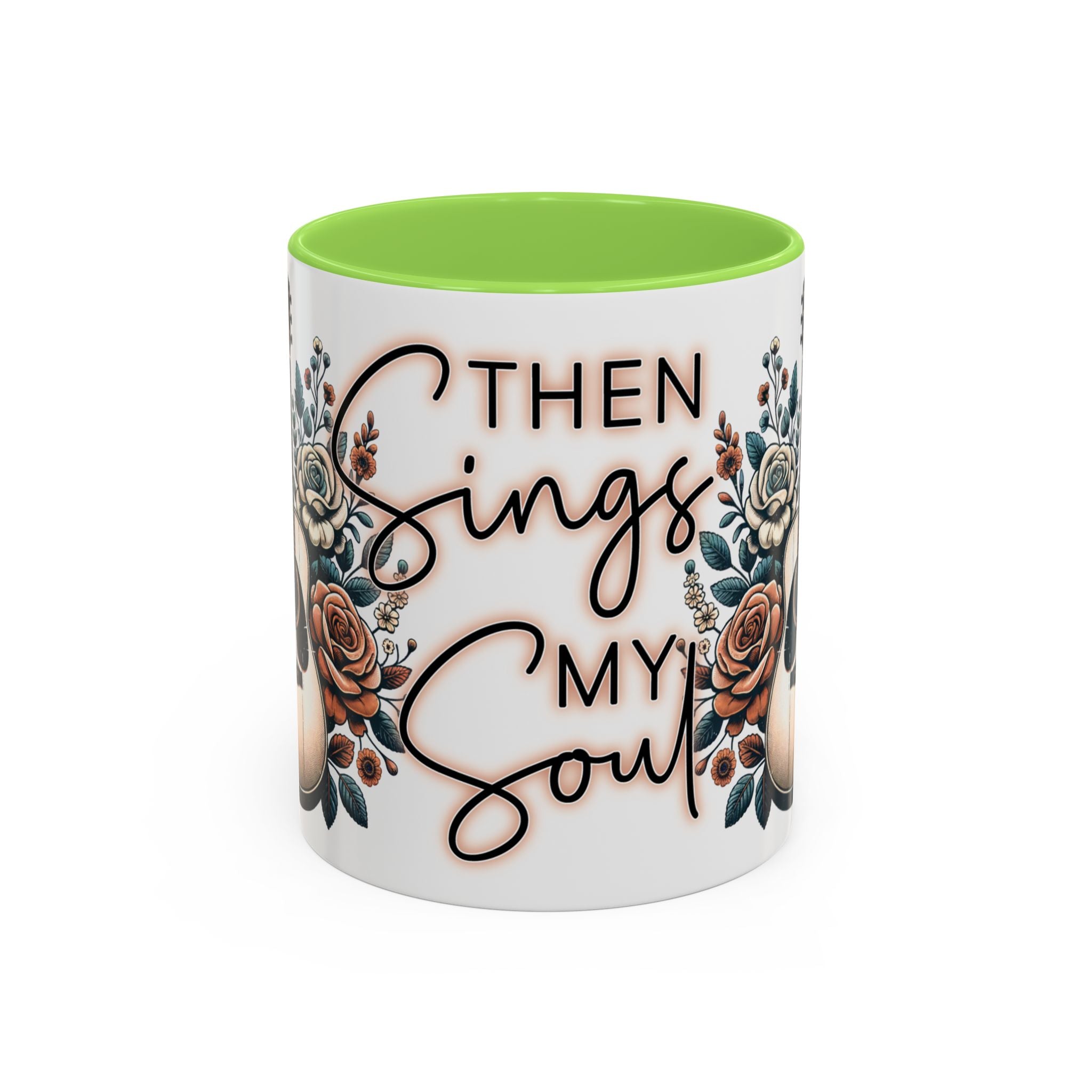 Then Sings My Soul Floral Acoustic Guitar Mug (11oz)