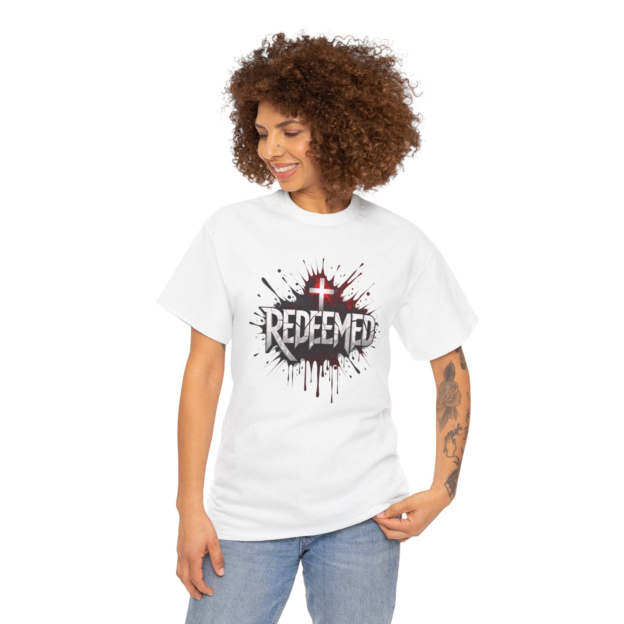 Redeemed Cross T-Shirt — Christian Faith Graphic Tee