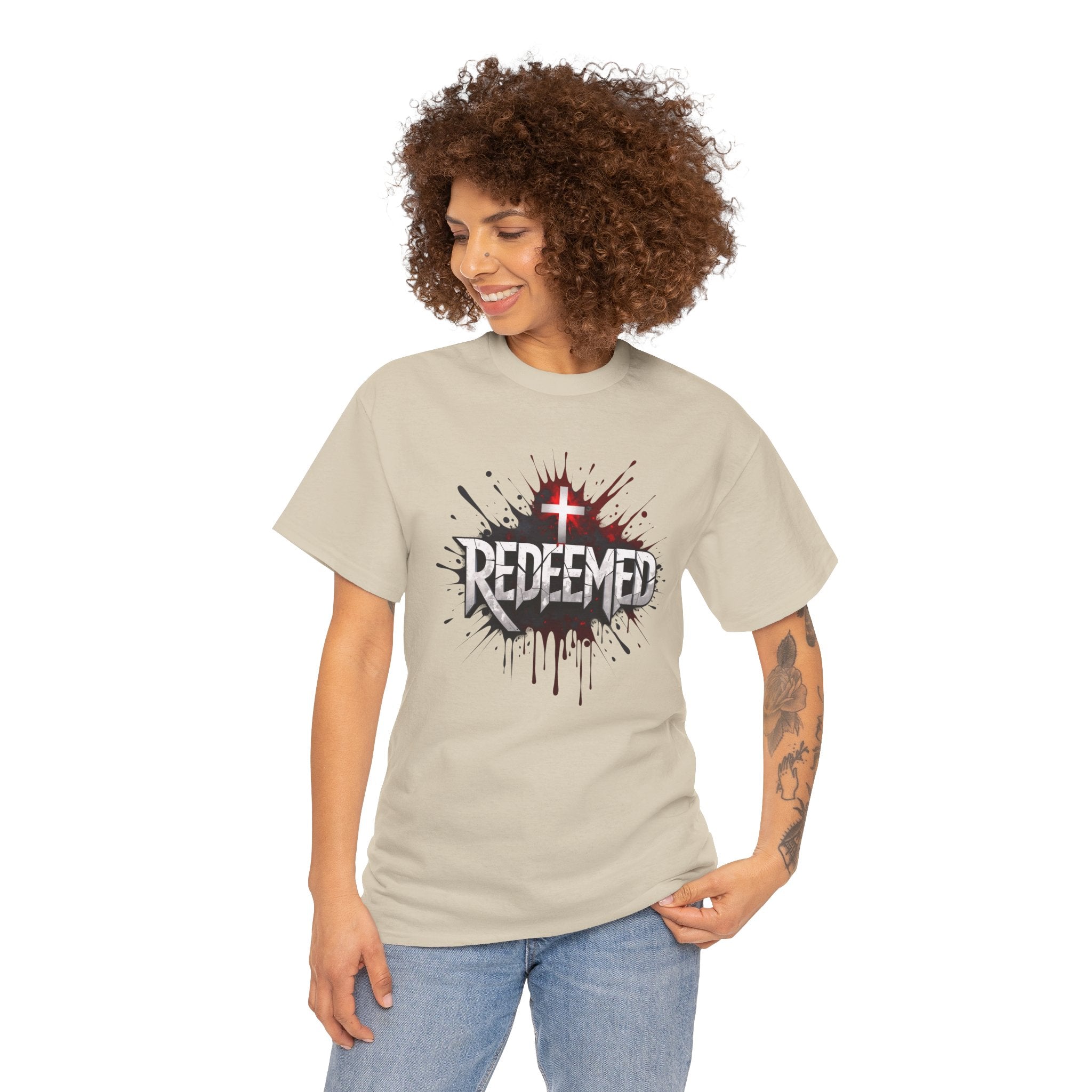 Redeemed Cross T-Shirt — Christian Faith Graphic Tee