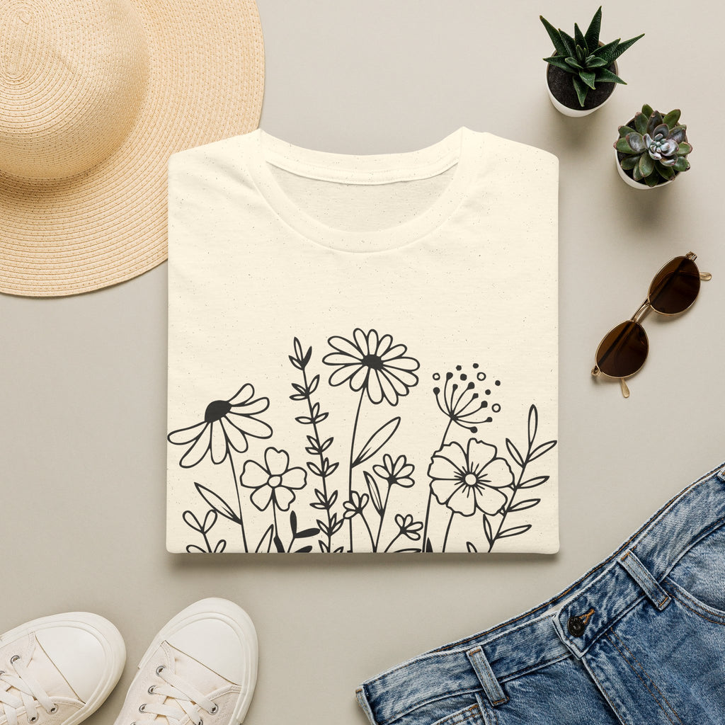 'Growing in Grace' Hand-Drawn Wildflower Tee