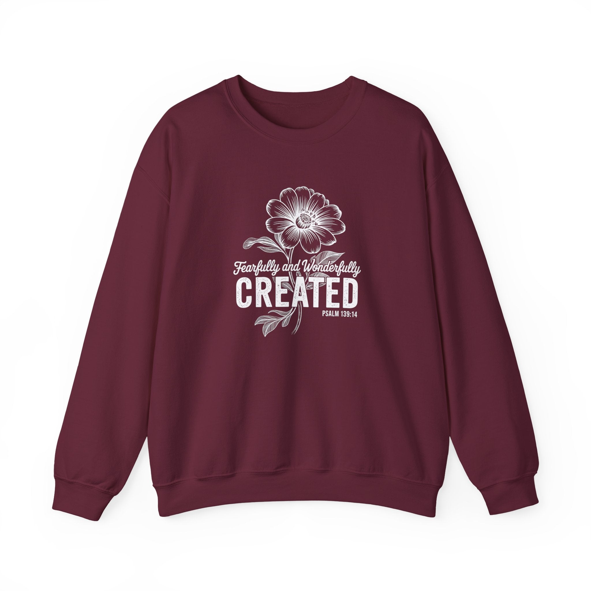 Fearfully and Wonderfully Created Psalm 139:14 Crewneck Sweatshirt