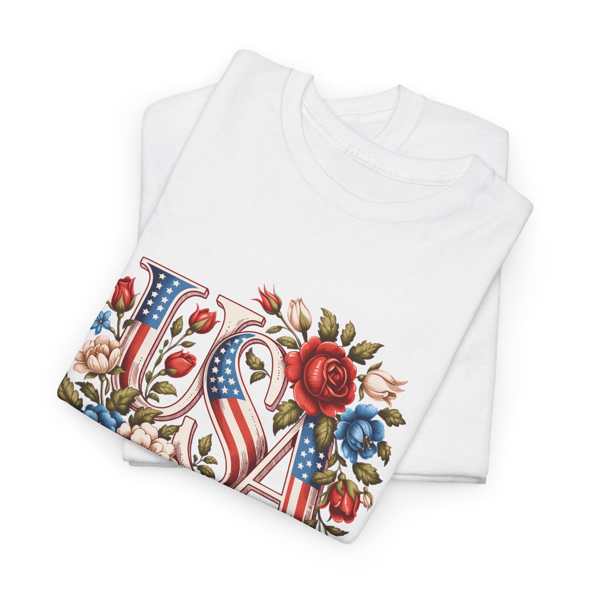 USA Floral 'Land of the Free' T-Shirt