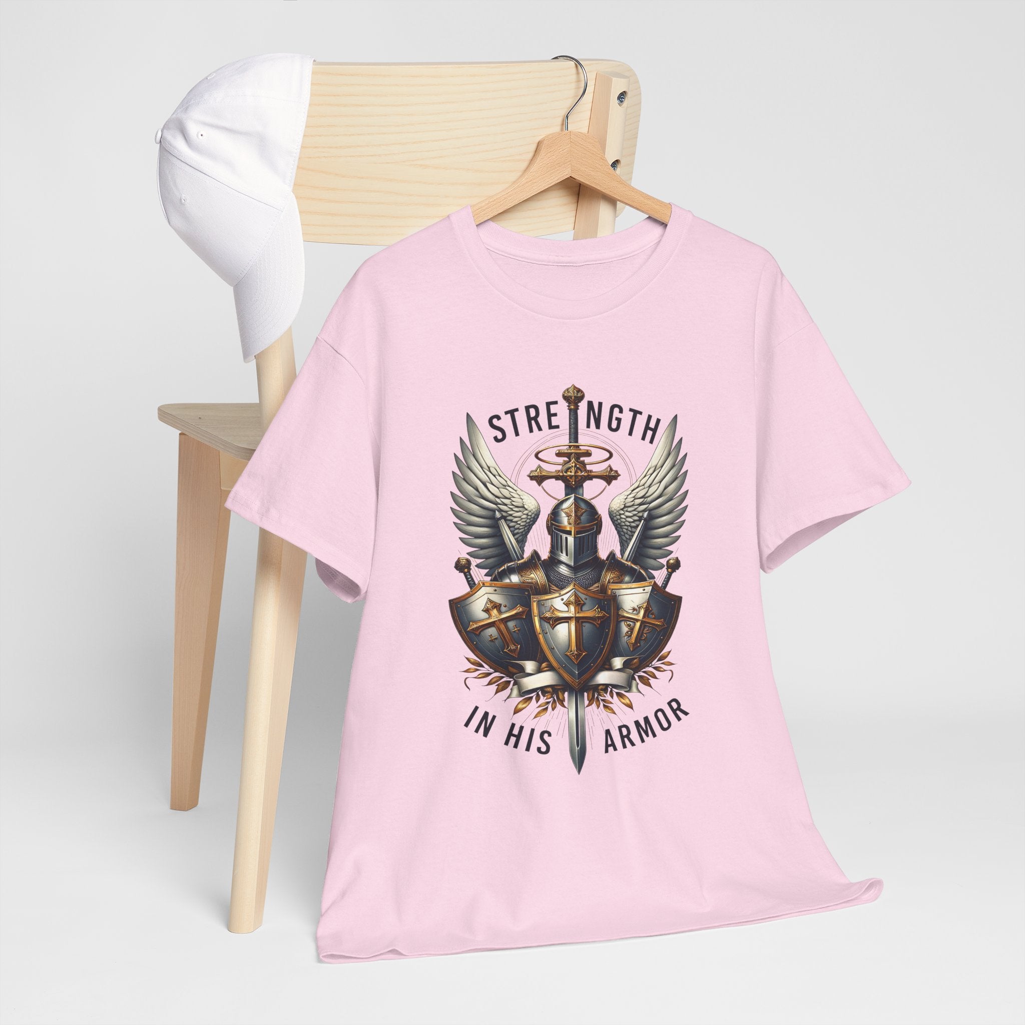 Strength in His Armor Christian Tee