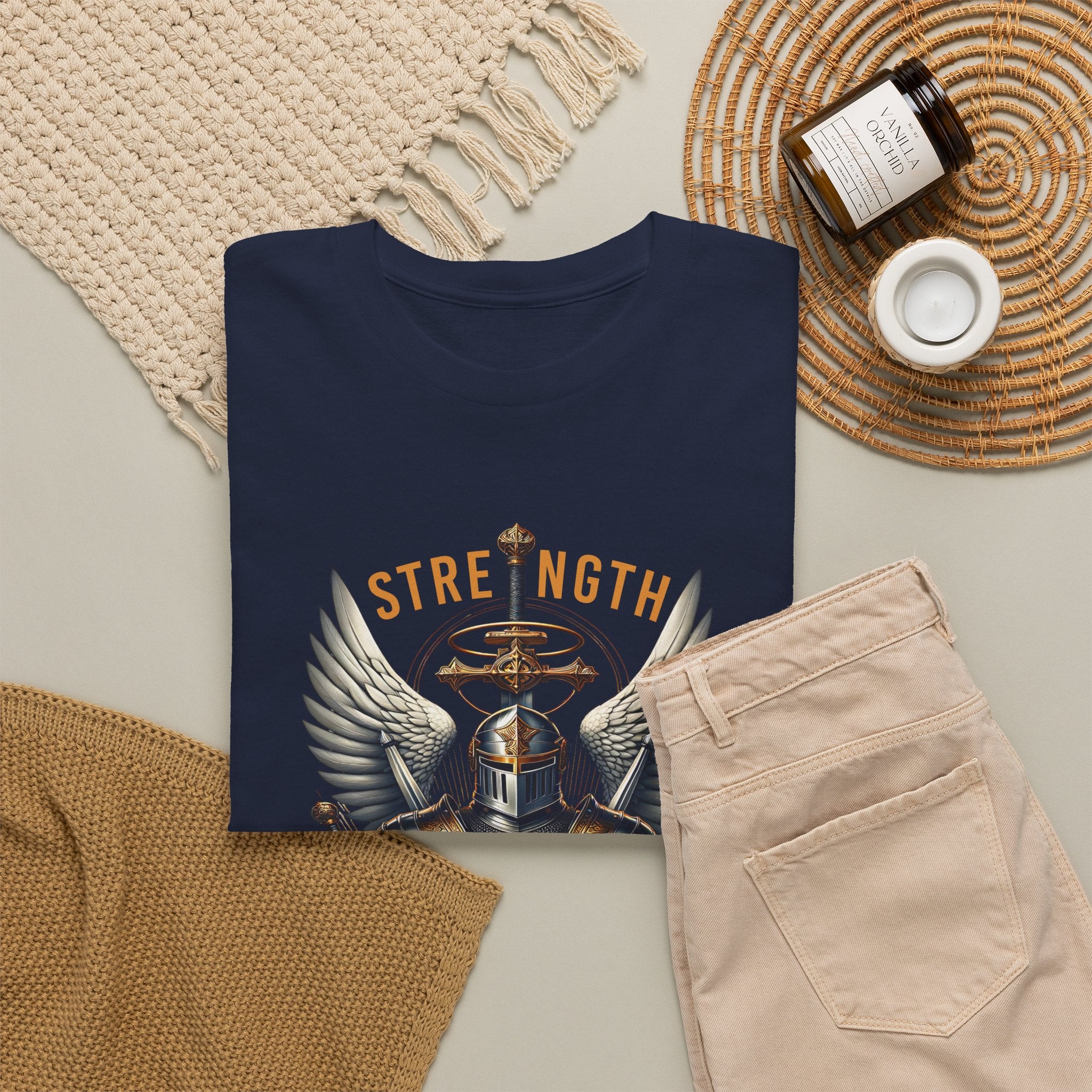 Strength in His Armor Christian Tee