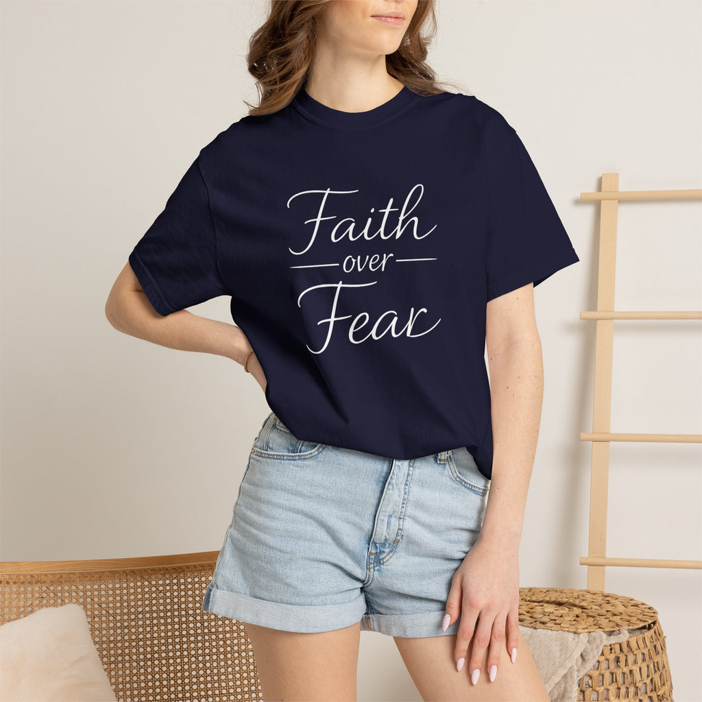 Faith Over Fear T-shirt | Inspirational Christian Scripture Tee