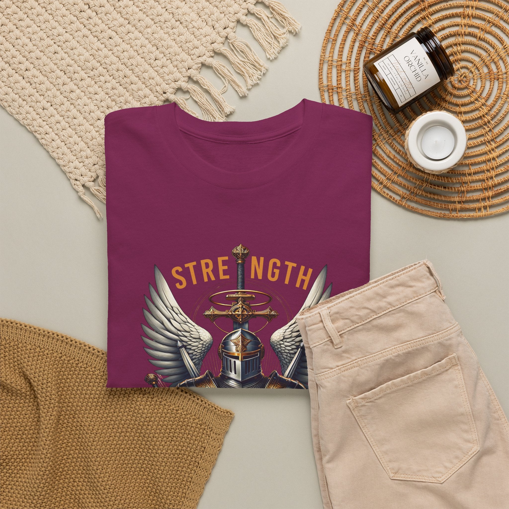 Strength in His Armor Christian Tee