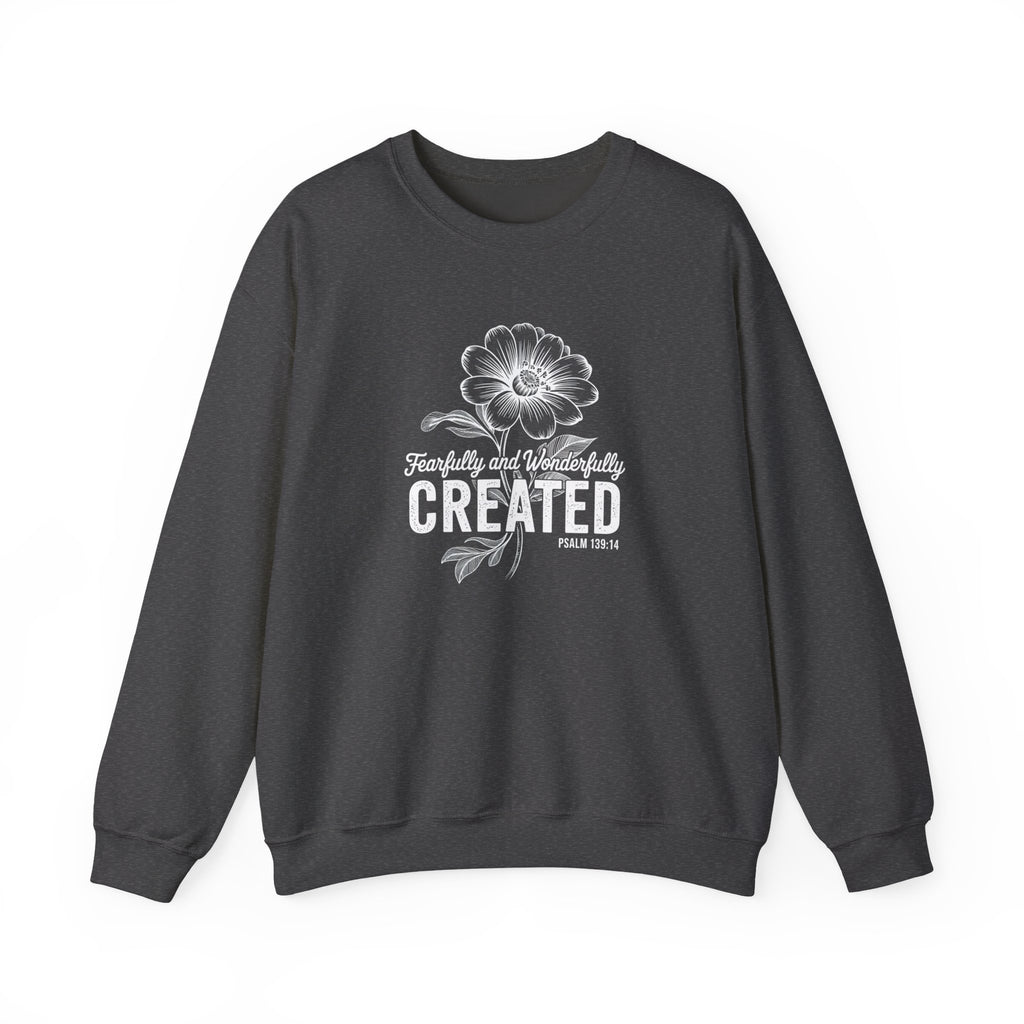 Fearfully and Wonderfully Created Psalm 139:14 Crewneck Sweatshirt