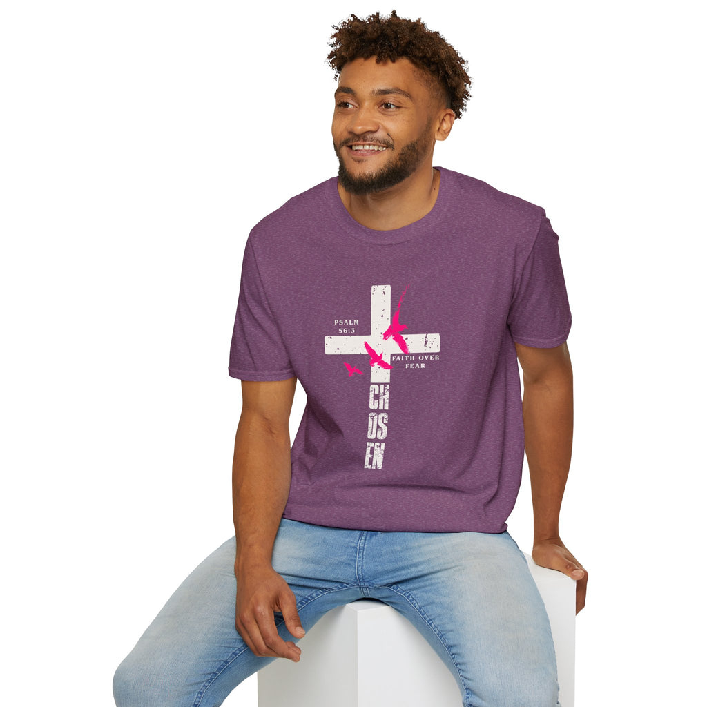Faith Over Fear Cross T‑Shirt - Psalm 56:3