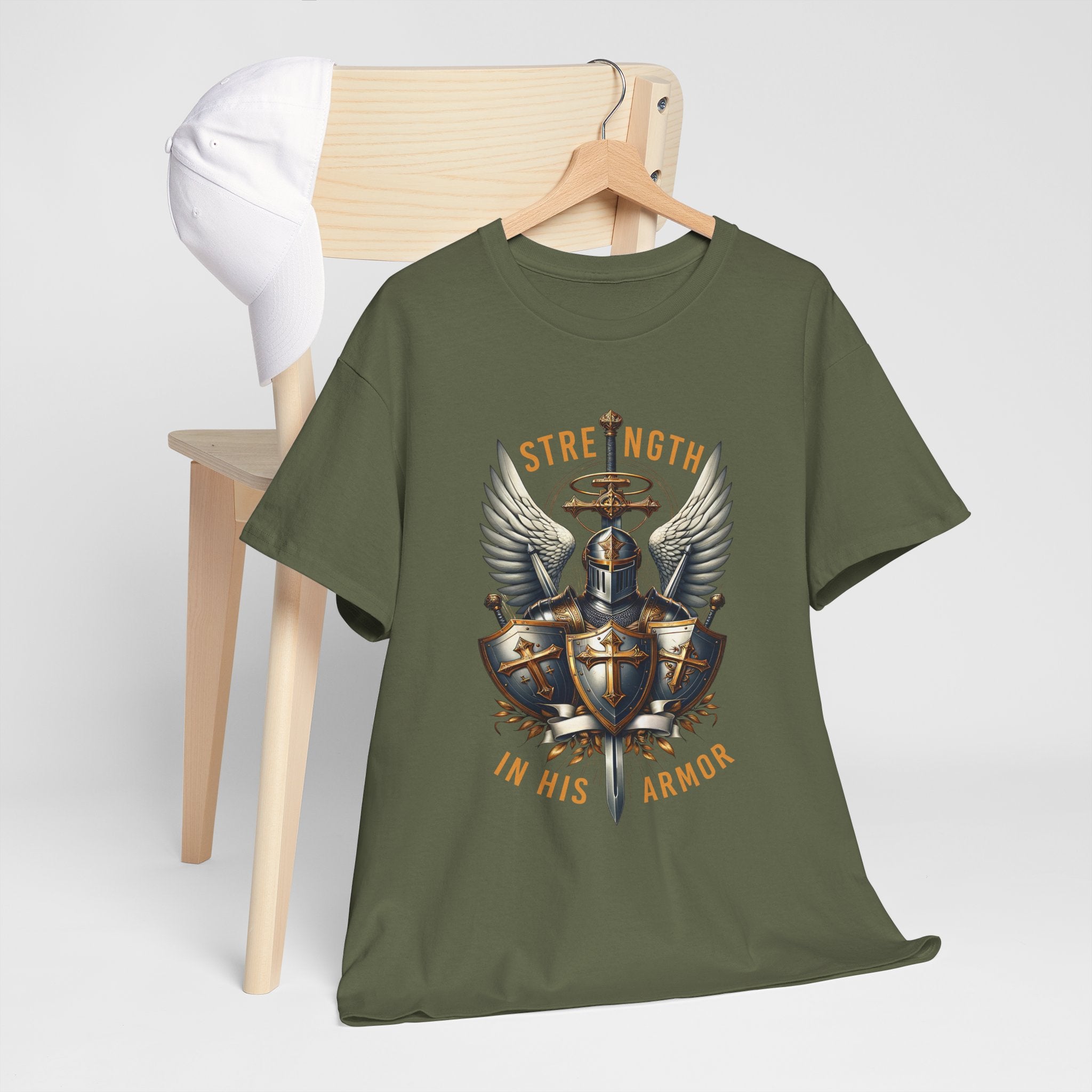 Strength in His Armor Christian Tee