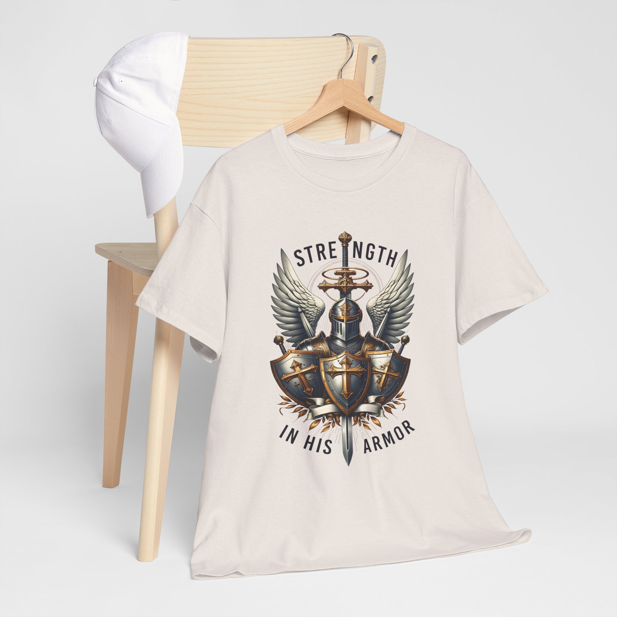 Strength in His Armor Christian Tee