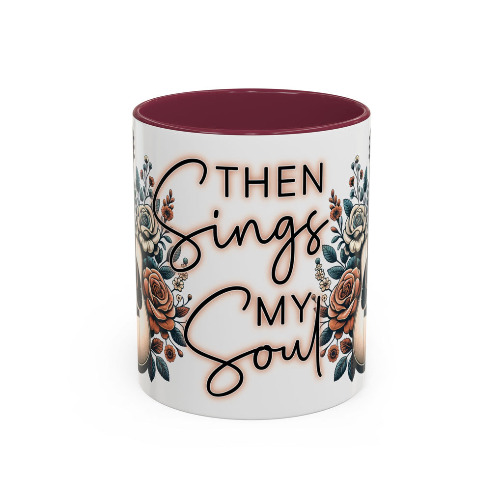 Then Sings My Soul Floral Acoustic Guitar Mug (11oz)