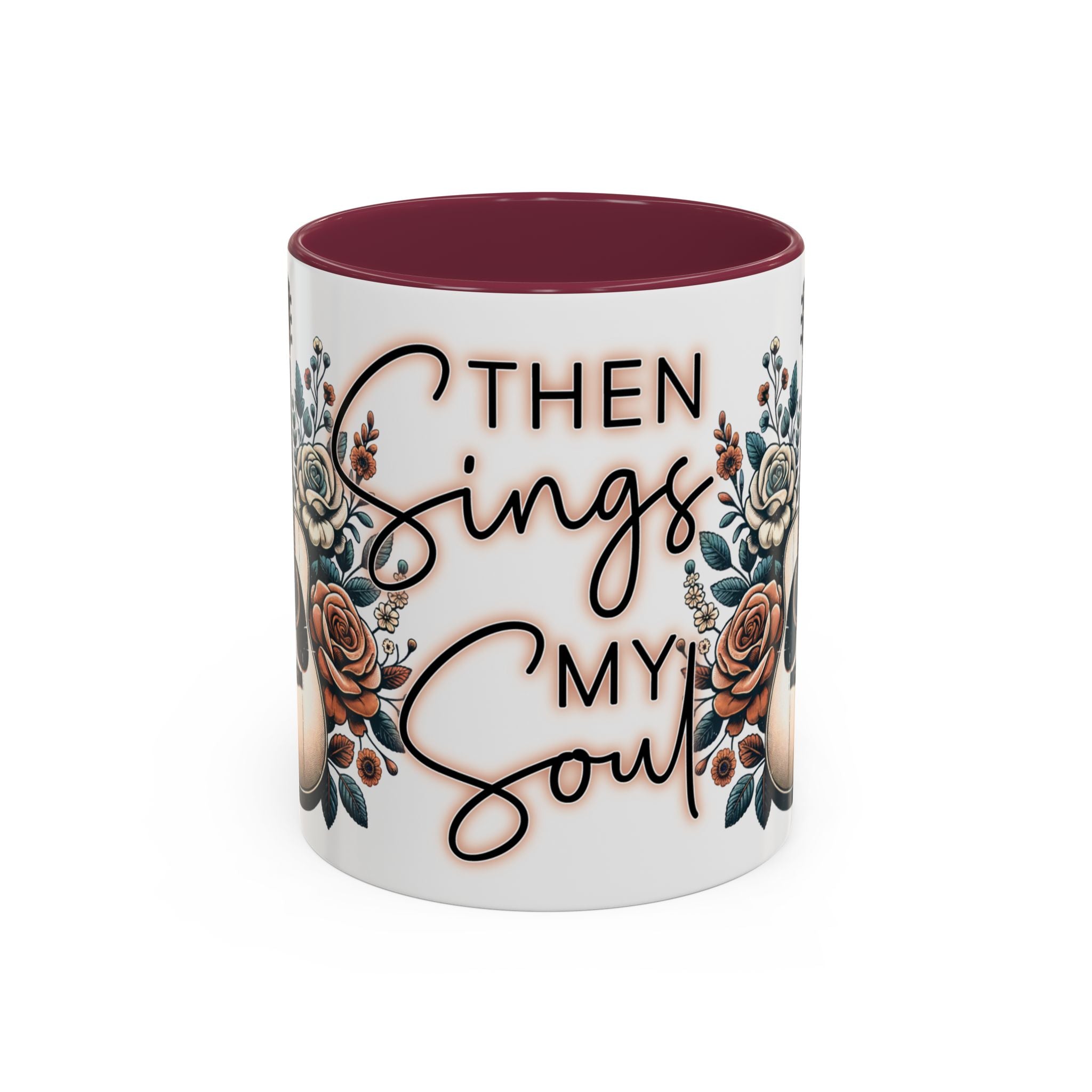 Then Sings My Soul Floral Acoustic Guitar Mug (11oz)