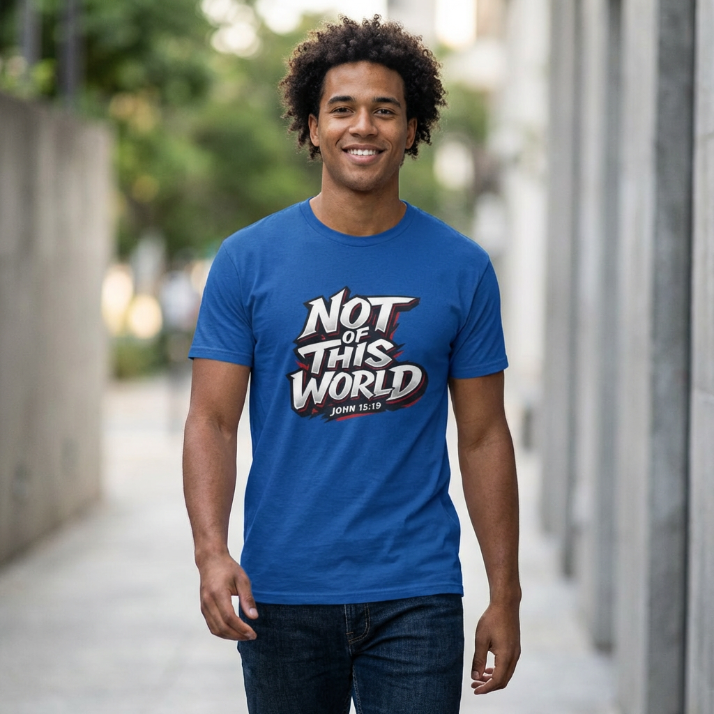 Not of This World T-Shirt | Christian Scripture John 15:19 Tee