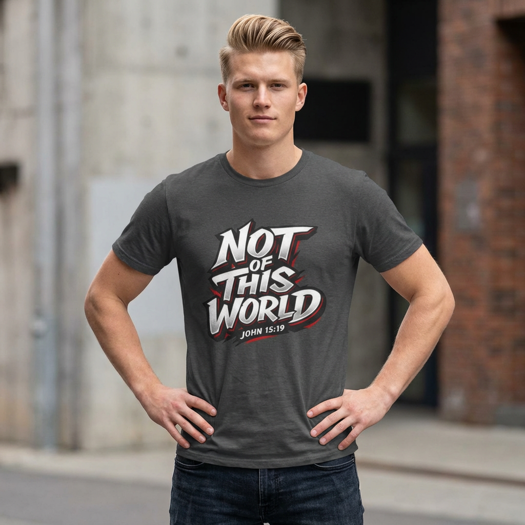 Not of This World T-Shirt | Christian Scripture John 15:19 Tee