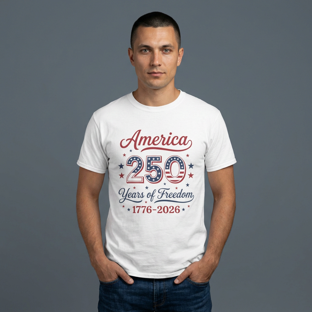 America Eagle T-Shirt — 'Freedom Liberty, Home of the Brave' Patriotic Tee