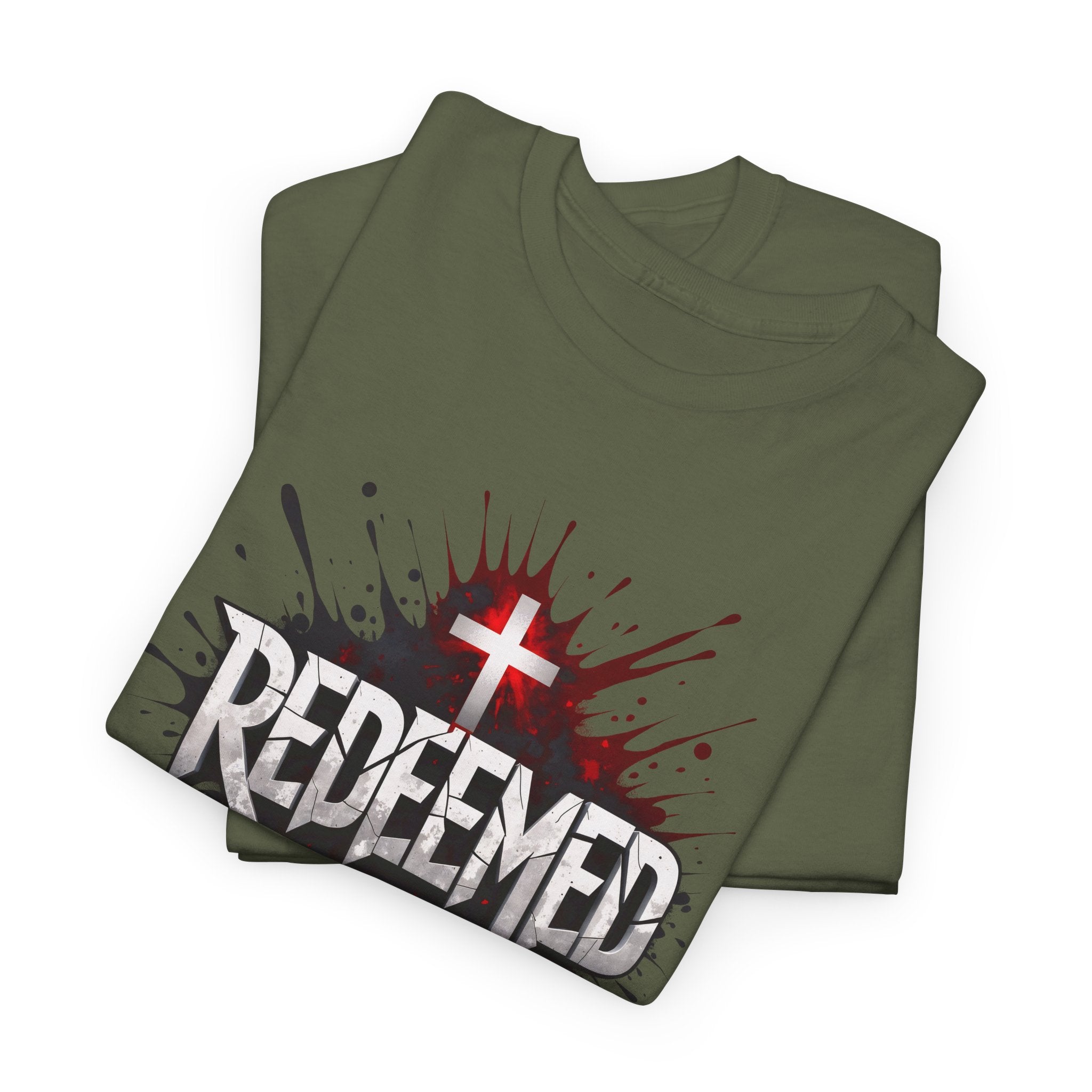 Redeemed Cross T-Shirt — Christian Faith Graphic Tee