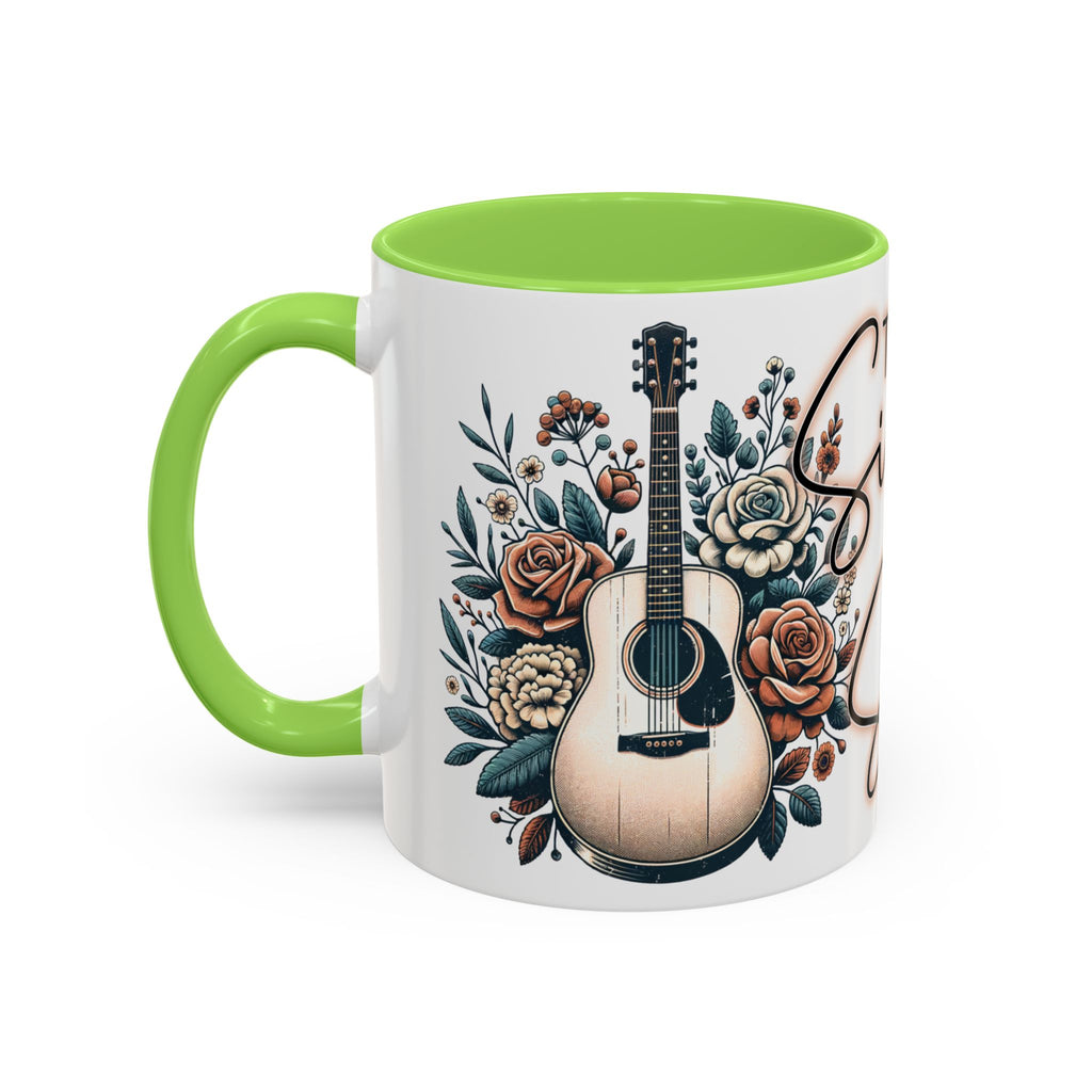 Then Sings My Soul Floral Acoustic Guitar Mug (11oz)