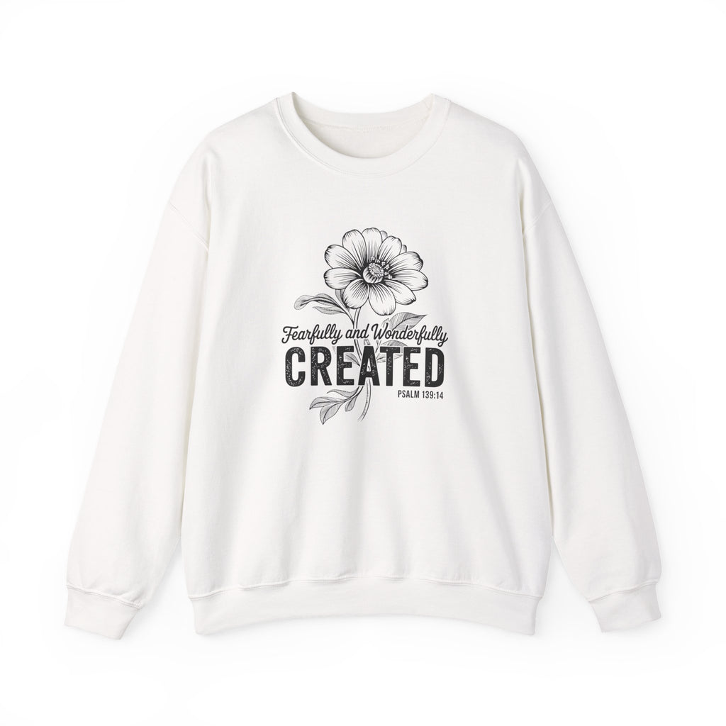Fearfully and Wonderfully Created Psalm 139:14 Crewneck Sweatshirt