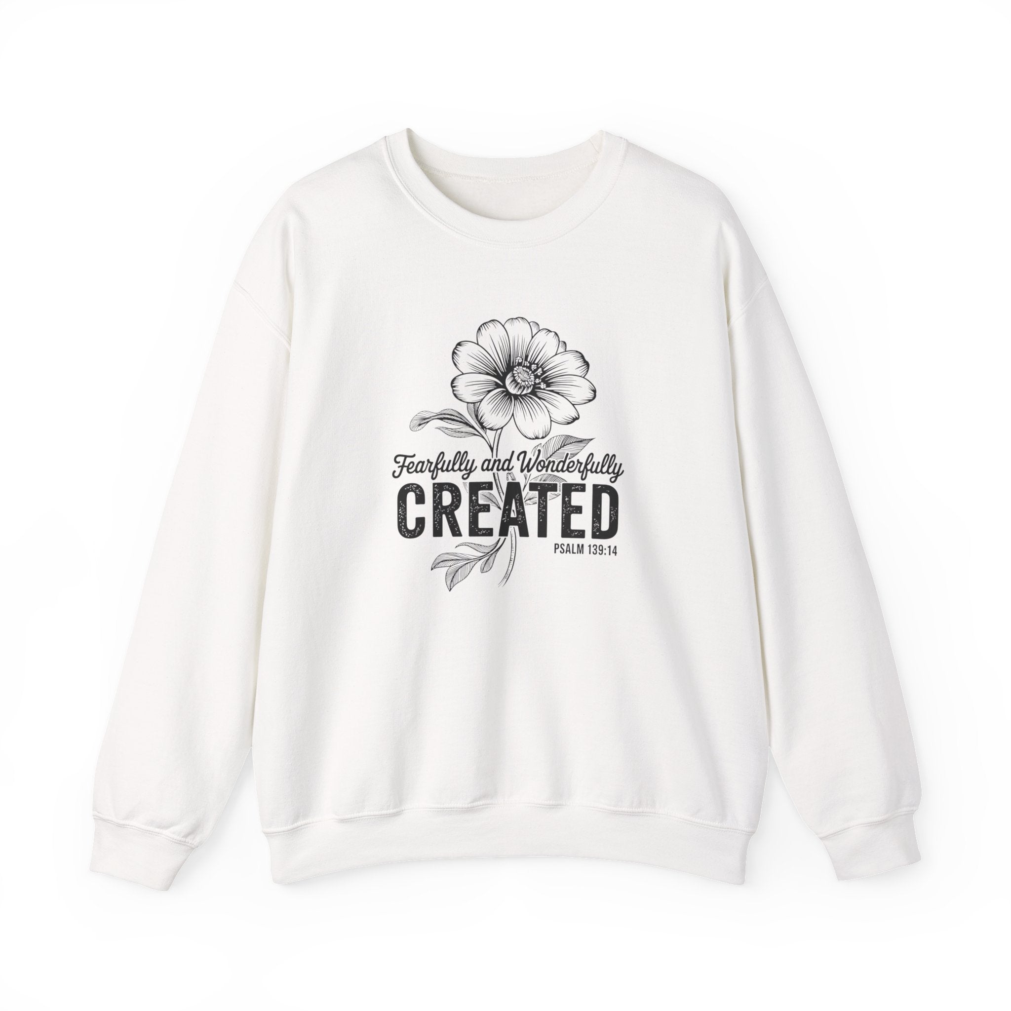 Fearfully and Wonderfully Created Psalm 139:14 Crewneck Sweatshirt