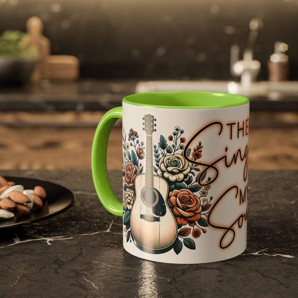 Then Sings My Soul Floral Acoustic Guitar Mug (11oz)