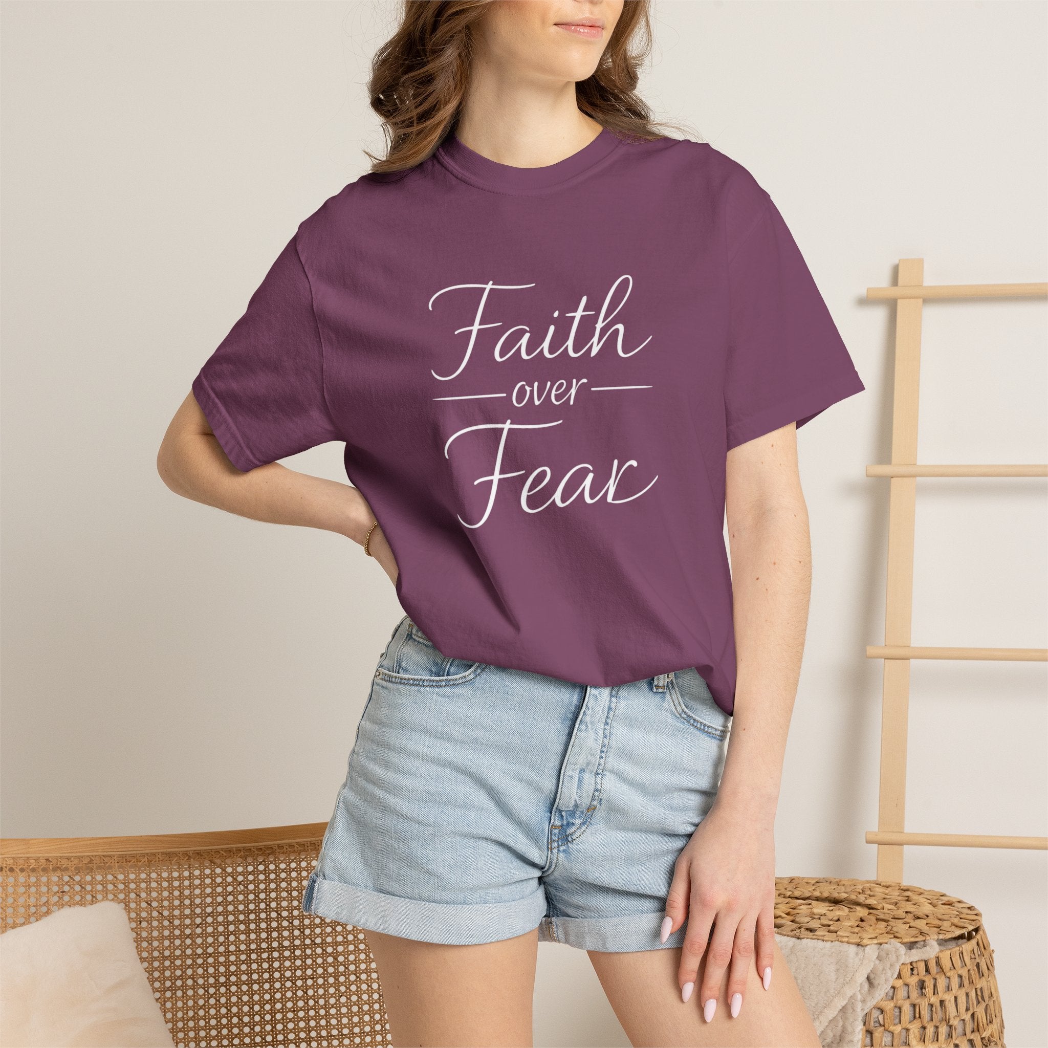 Faith Over Fear T-shirt | Inspirational Christian Scripture Tee