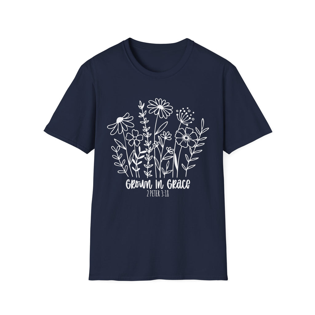 'Growing in Grace' Hand-Drawn Wildflower Tee