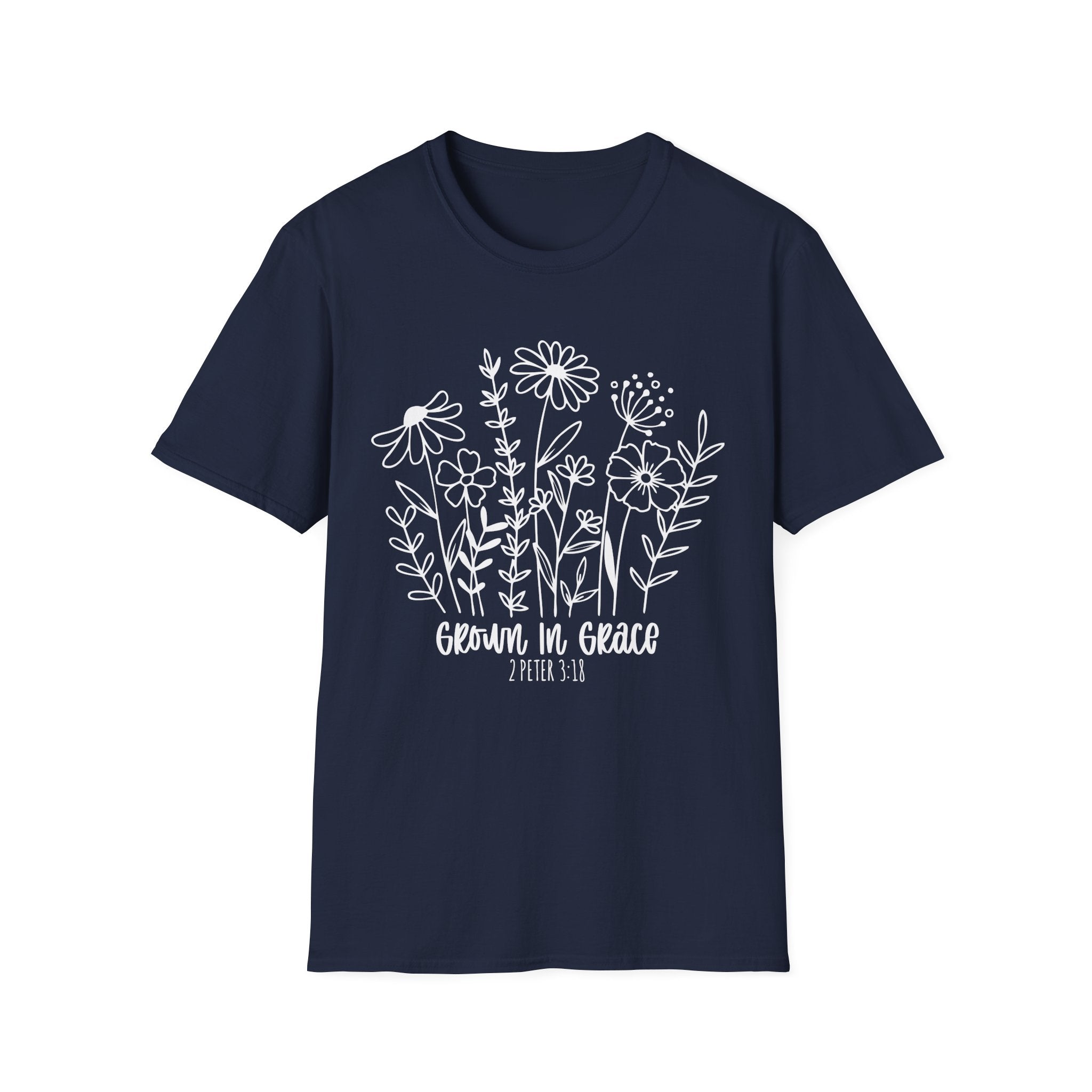 'Growing in Grace' Hand-Drawn Wildflower Tee