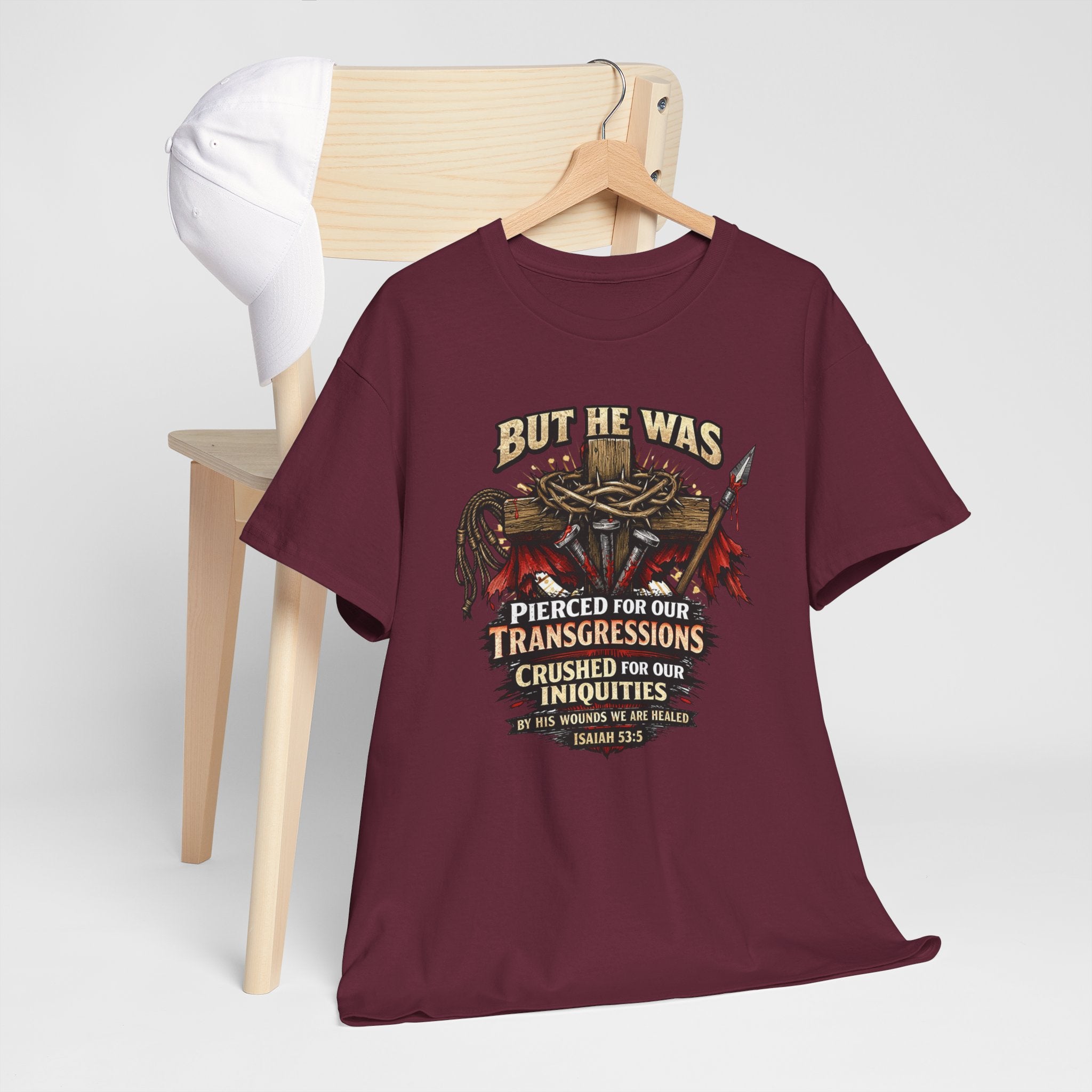 "But He Was Pierced for Our Transgressions" Unisex Tee
