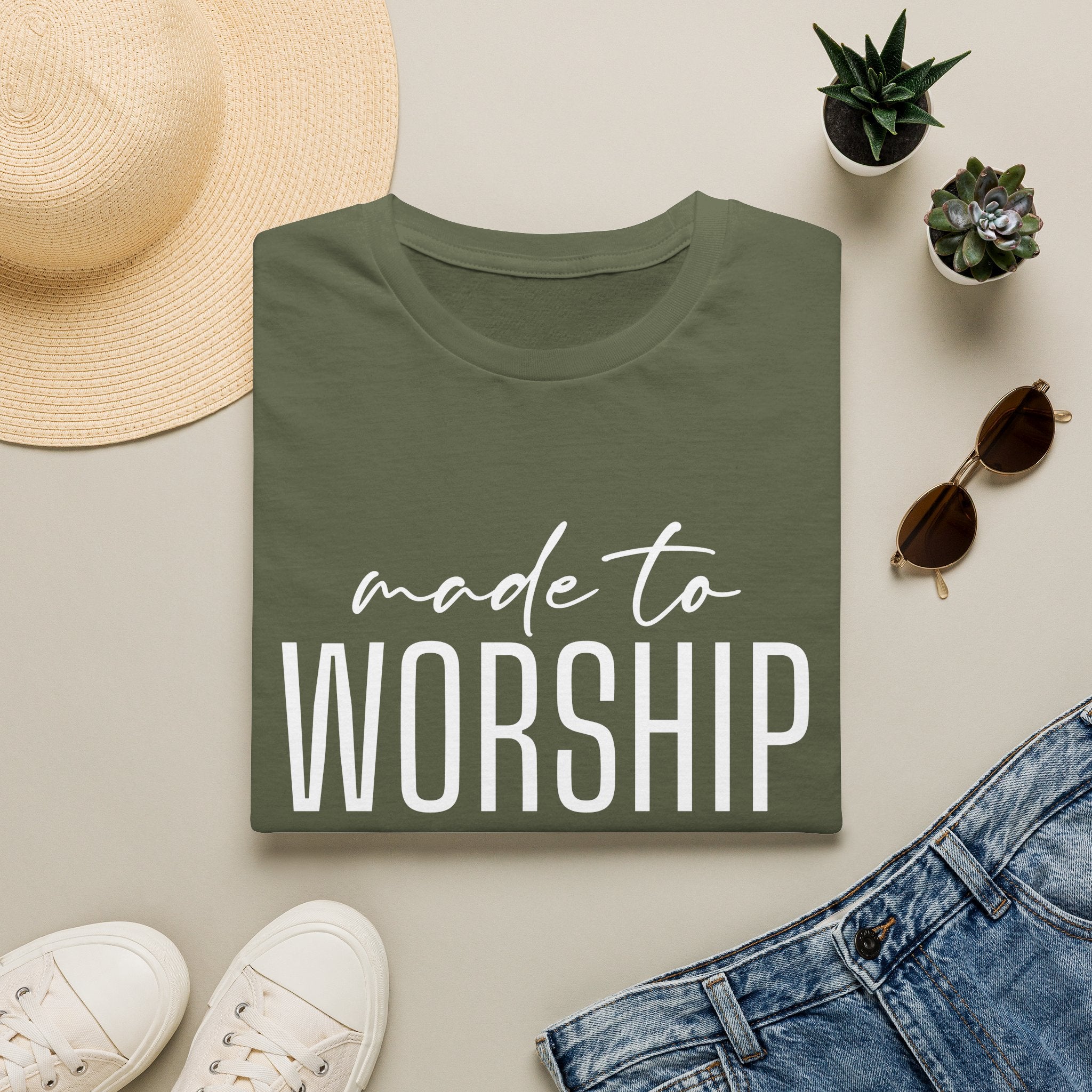 Made to Worship T-Shirt (Psalm 95:1)