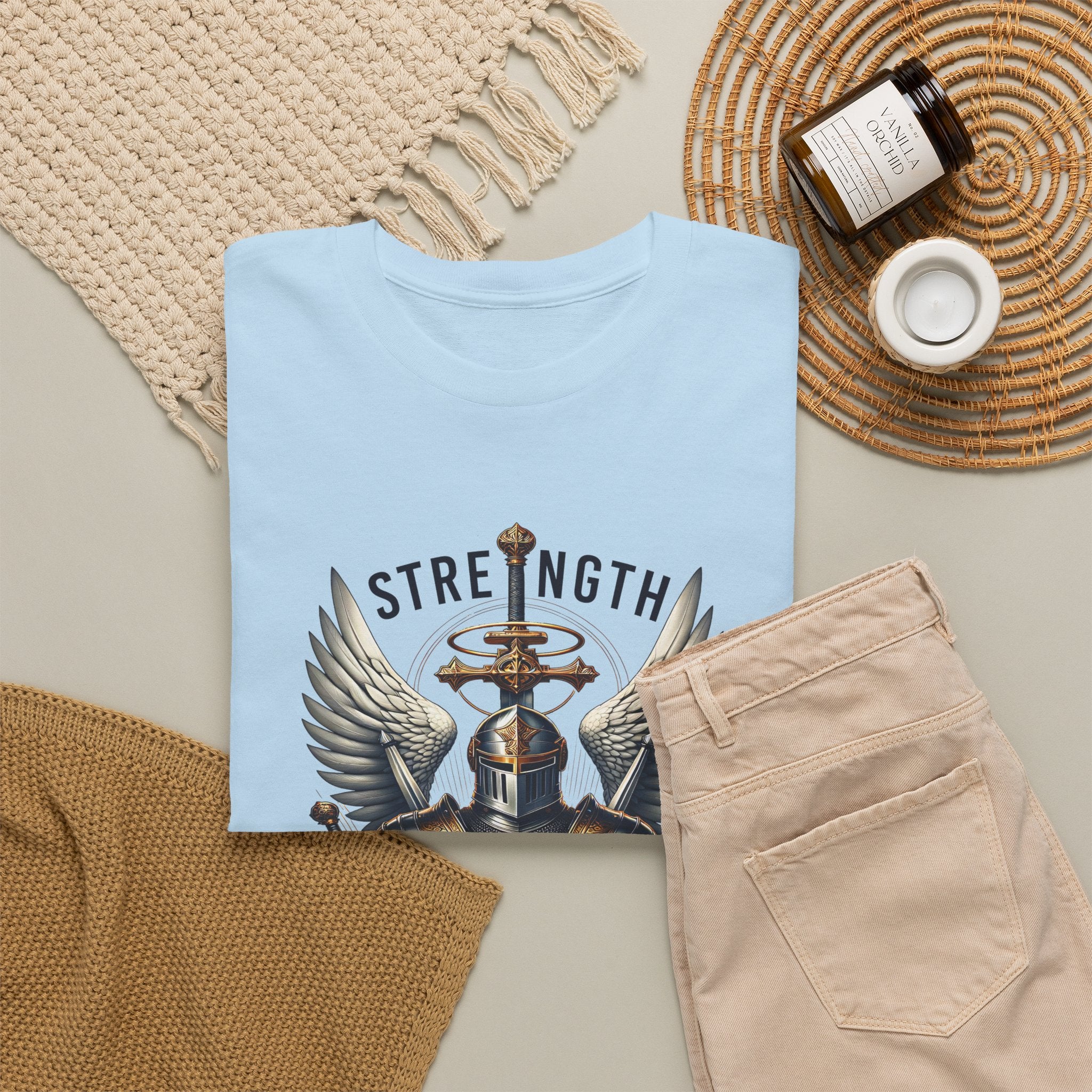 Strength in His Armor Christian Tee