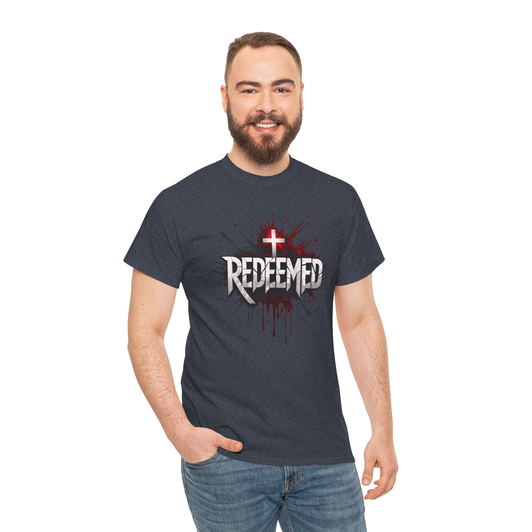 Redeemed Cross T-Shirt — Christian Faith Graphic Tee