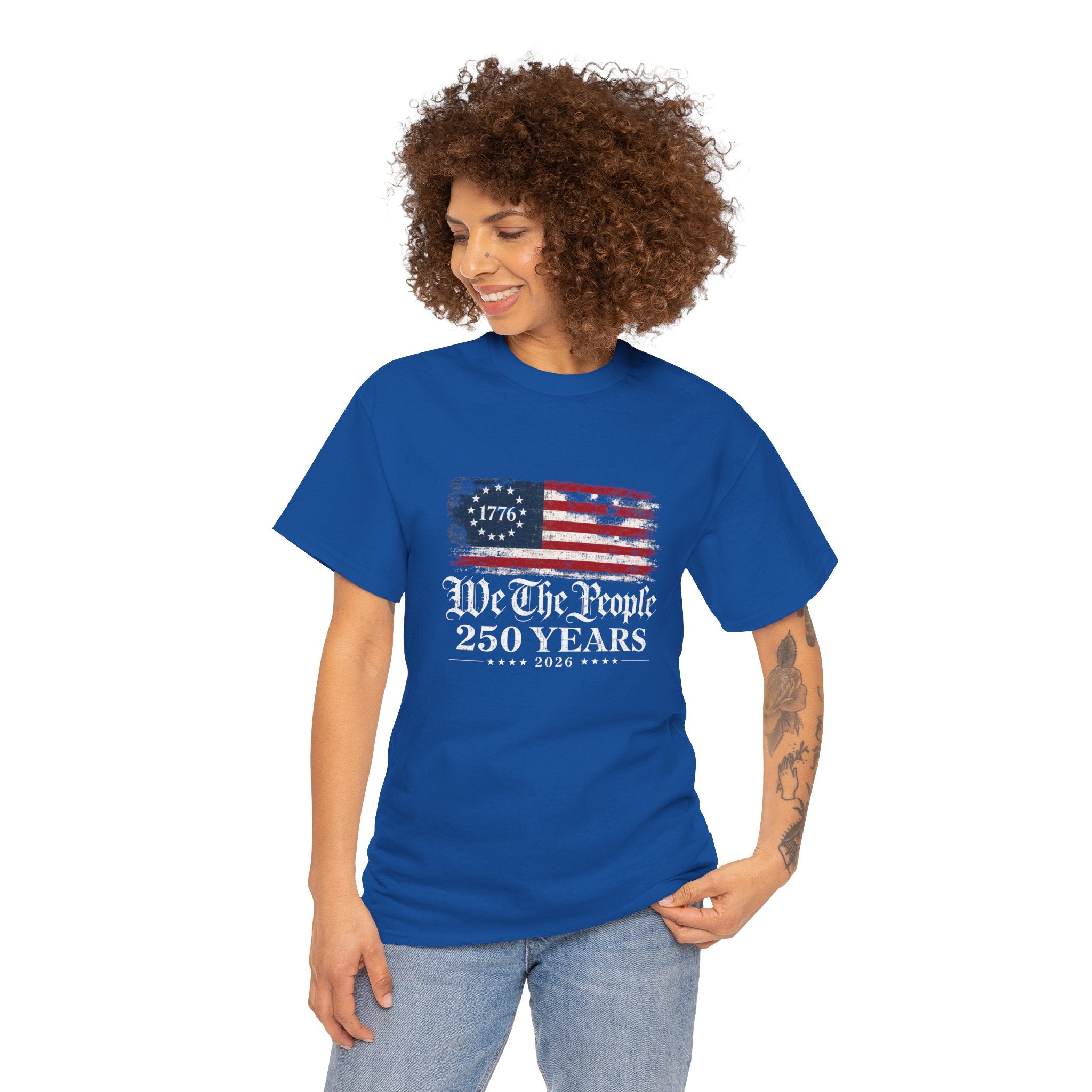 We The People 250 Years T-Shirt — 1776 American Flag Independence Day Tee