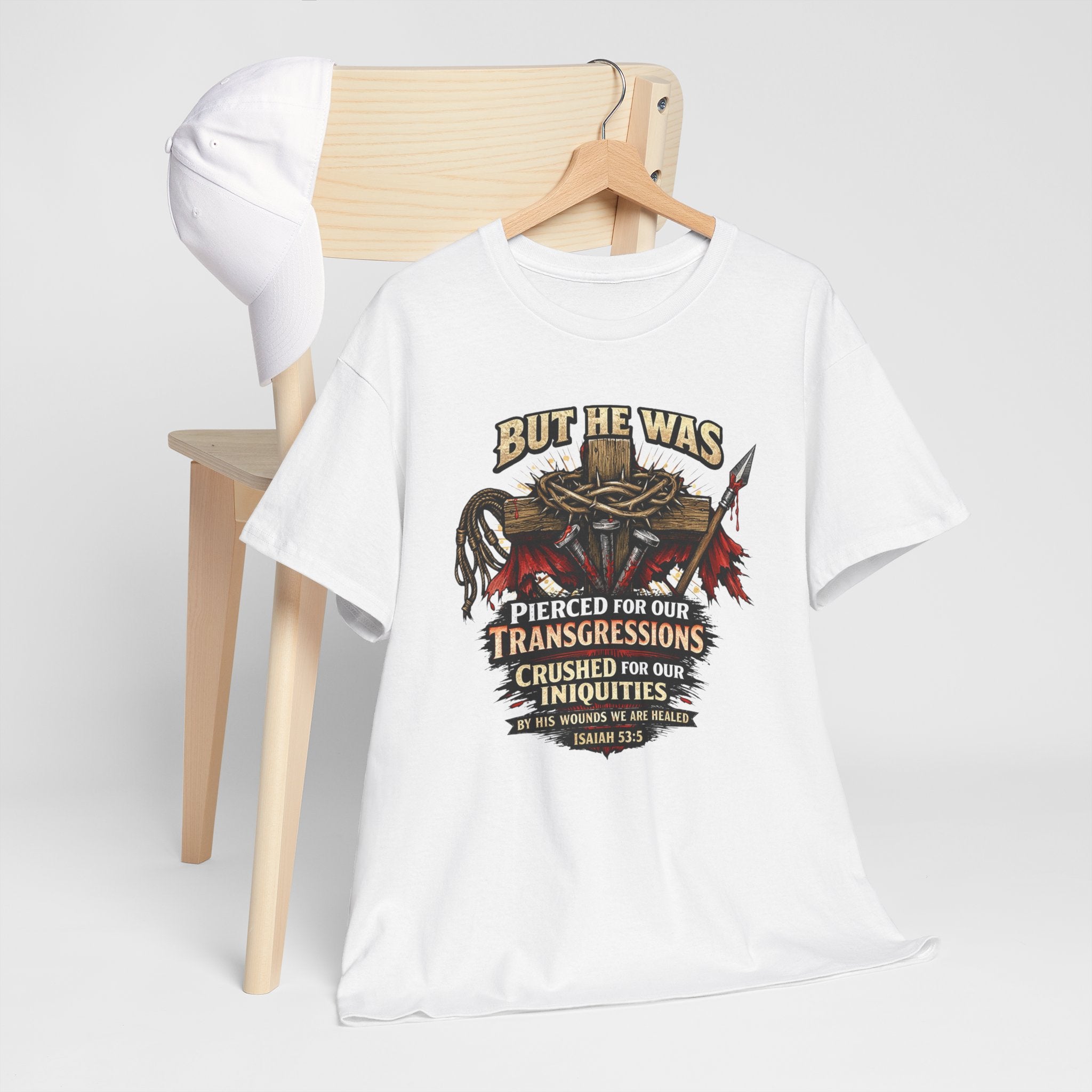"But He Was Pierced for Our Transgressions" Unisex Tee