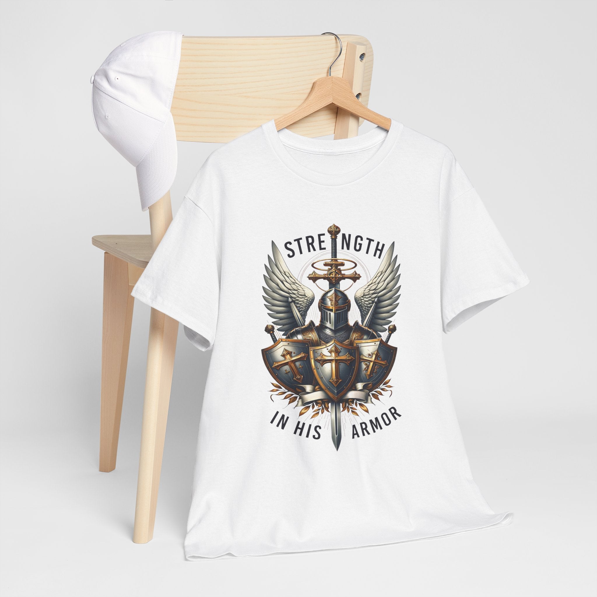 Strength in His Armor Christian Tee