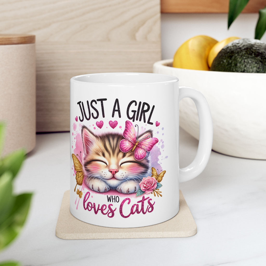 Just a Girl Who Loves Cats Ceramic Mug 11oz
