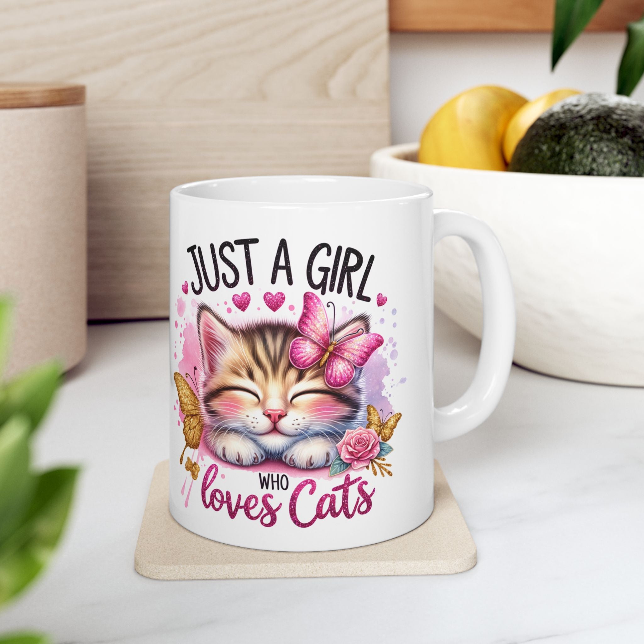 Just a Girl Who Loves Cats Ceramic Mug 11oz