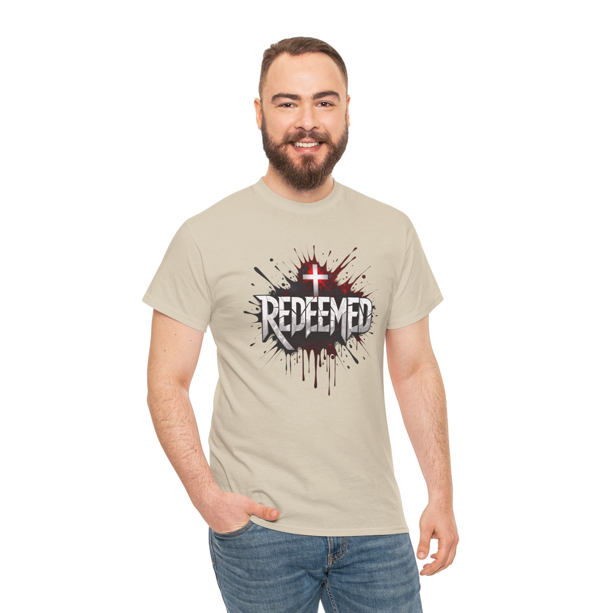 Redeemed Cross T-Shirt — Christian Faith Graphic Tee
