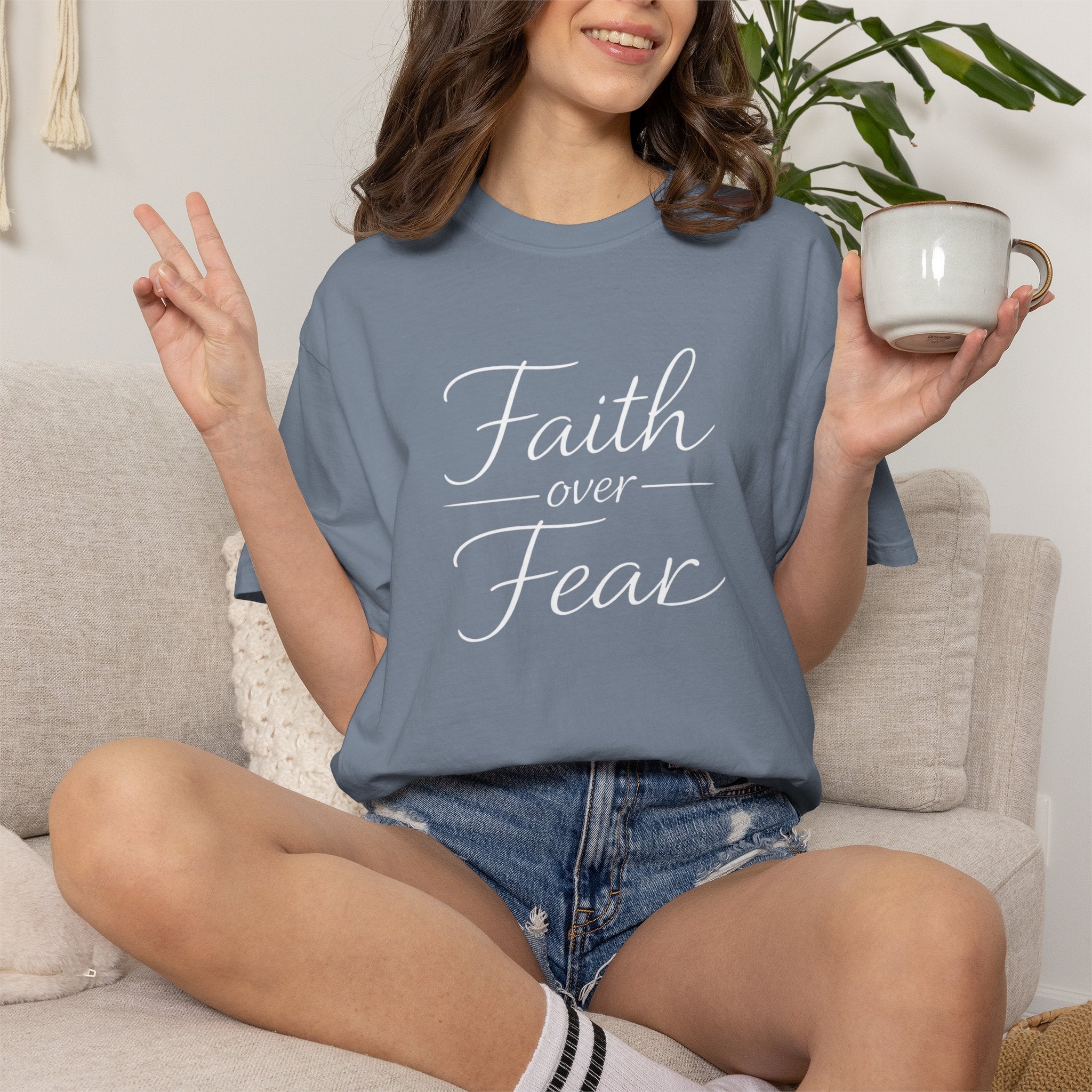 Faith Over Fear T-shirt | Inspirational Christian Scripture Tee