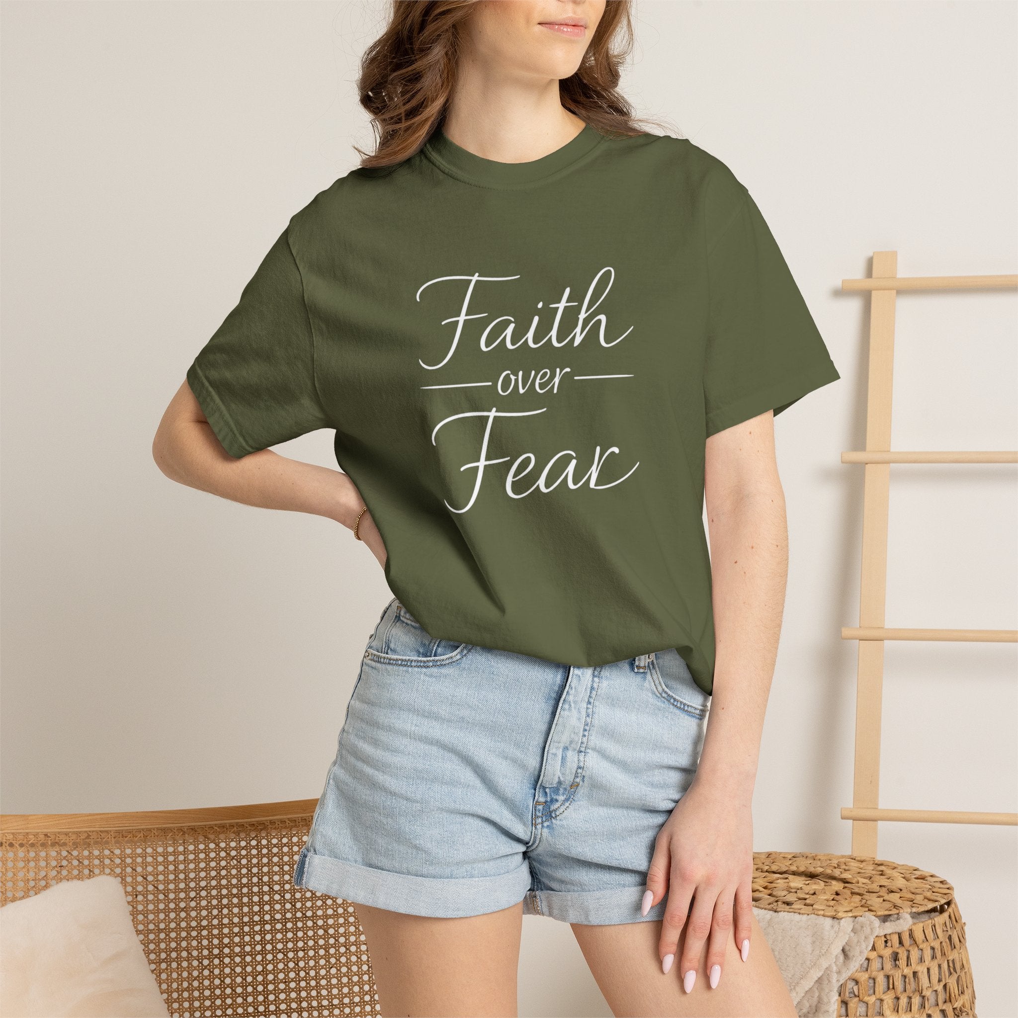 Faith Over Fear T-shirt | Inspirational Christian Scripture Tee
