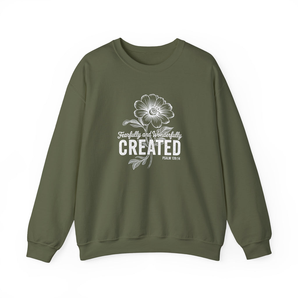 Fearfully and Wonderfully Created Psalm 139:14 Crewneck Sweatshirt