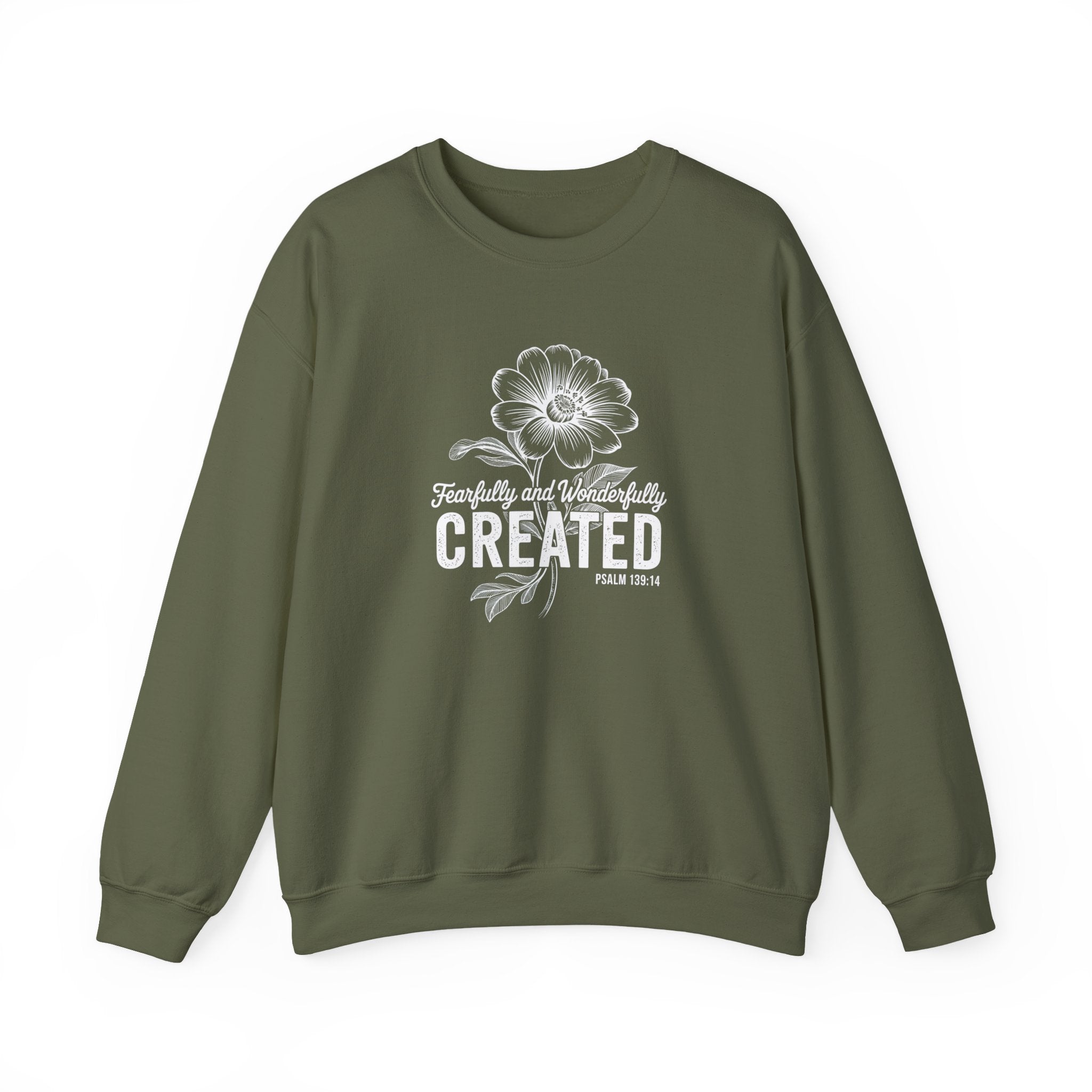 Fearfully and Wonderfully Created Psalm 139:14 Crewneck Sweatshirt