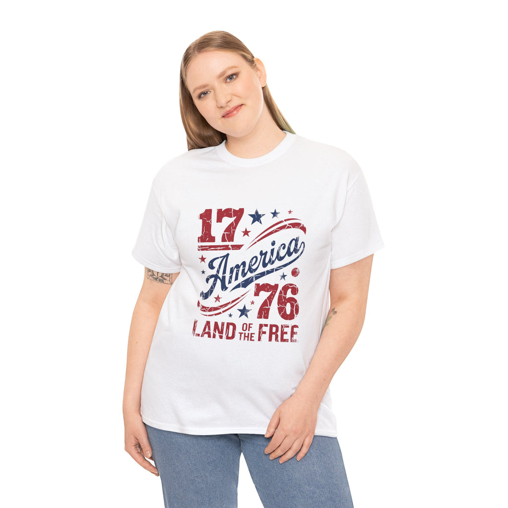 America 1776 "Land of the Free" Patriotic T-Shirt