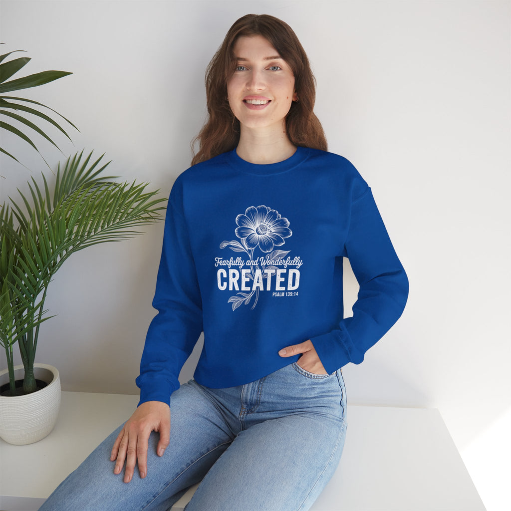 Fearfully and Wonderfully Created Psalm 139:14 Crewneck Sweatshirt
