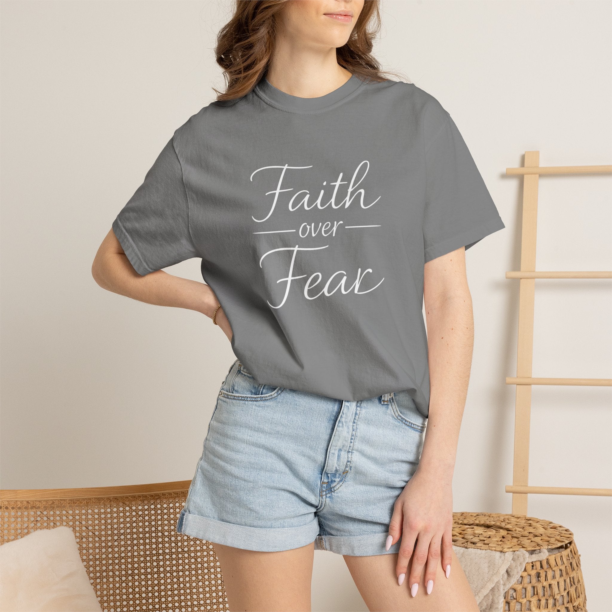 Faith Over Fear T-shirt | Inspirational Christian Scripture Tee