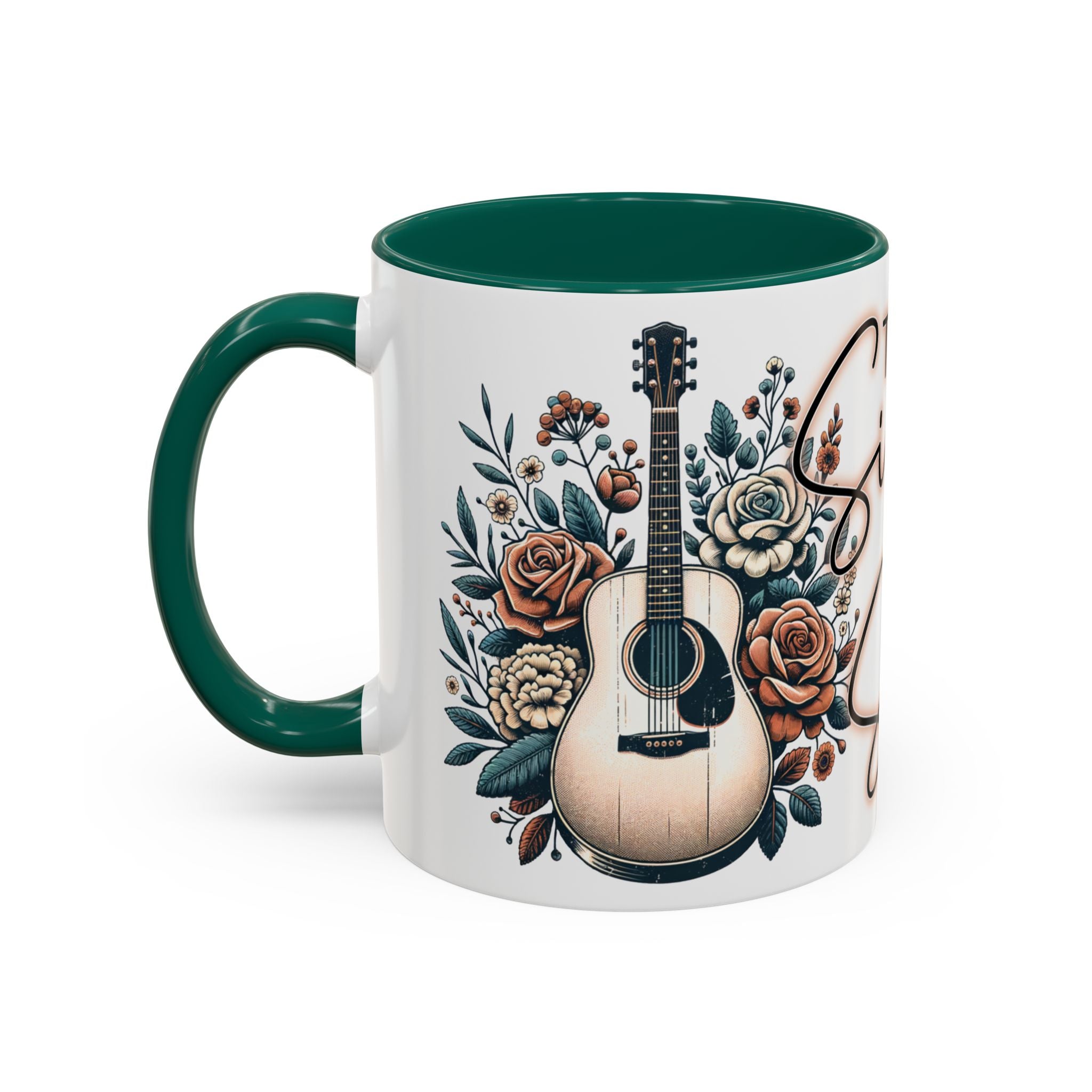 Then Sings My Soul Floral Acoustic Guitar Mug (11oz)