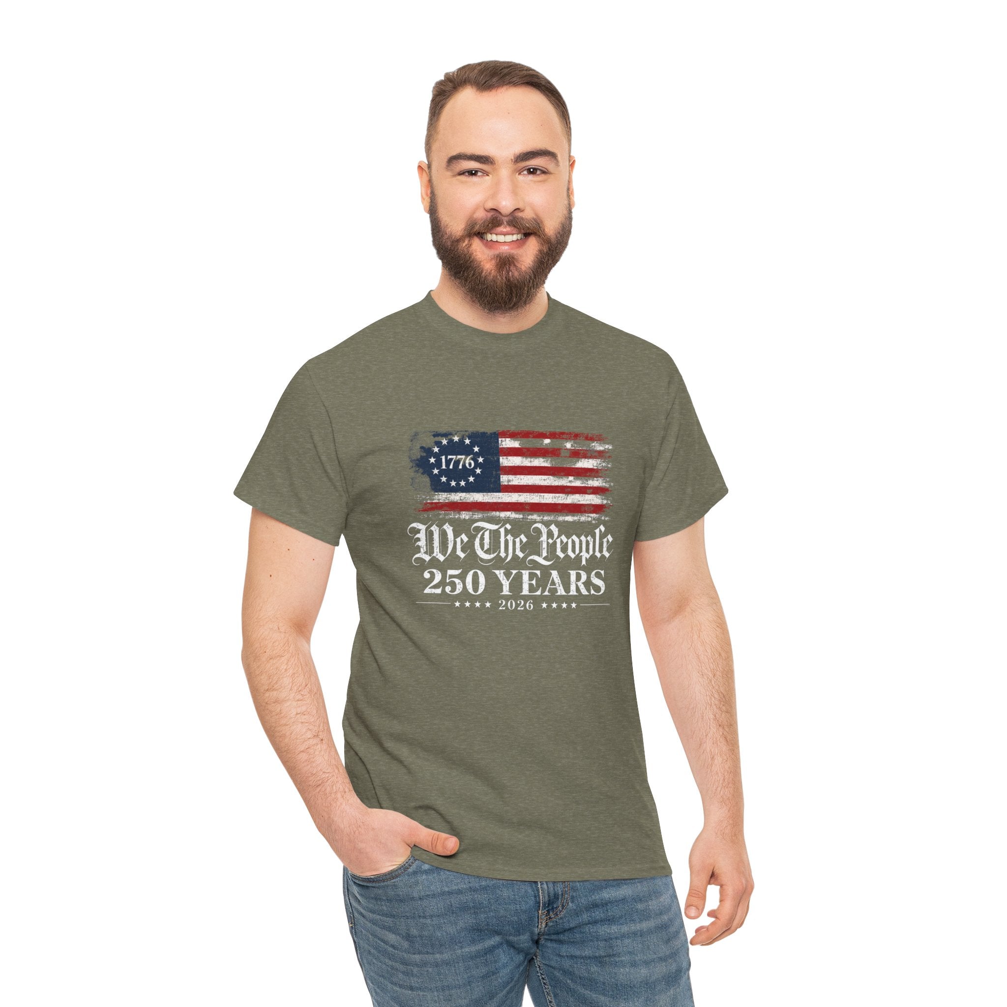 We The People 250 Years T-Shirt — 1776 American Flag Independence Day Tee