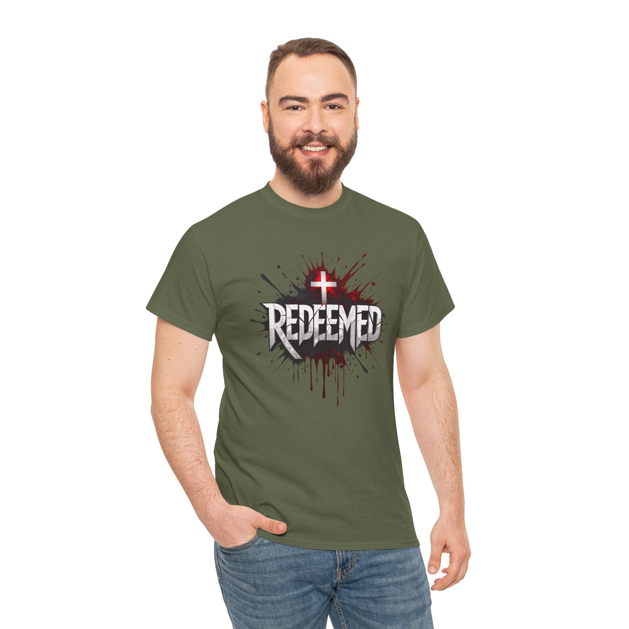 Redeemed Cross T-Shirt — Christian Faith Graphic Tee