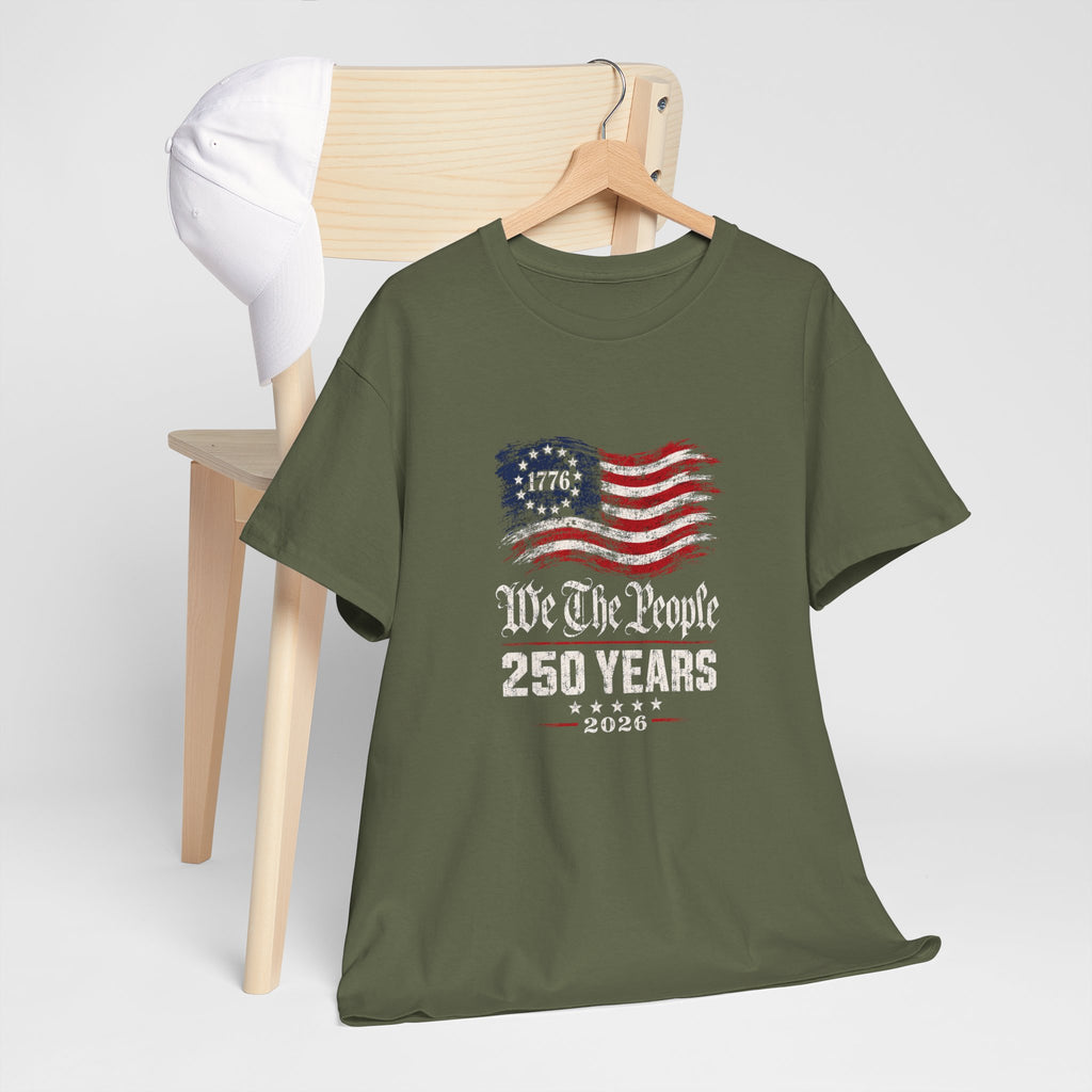We The People 250 Years T-Shirt - 1776 American Flag Patriotic Tee (2026 Bicentennial)